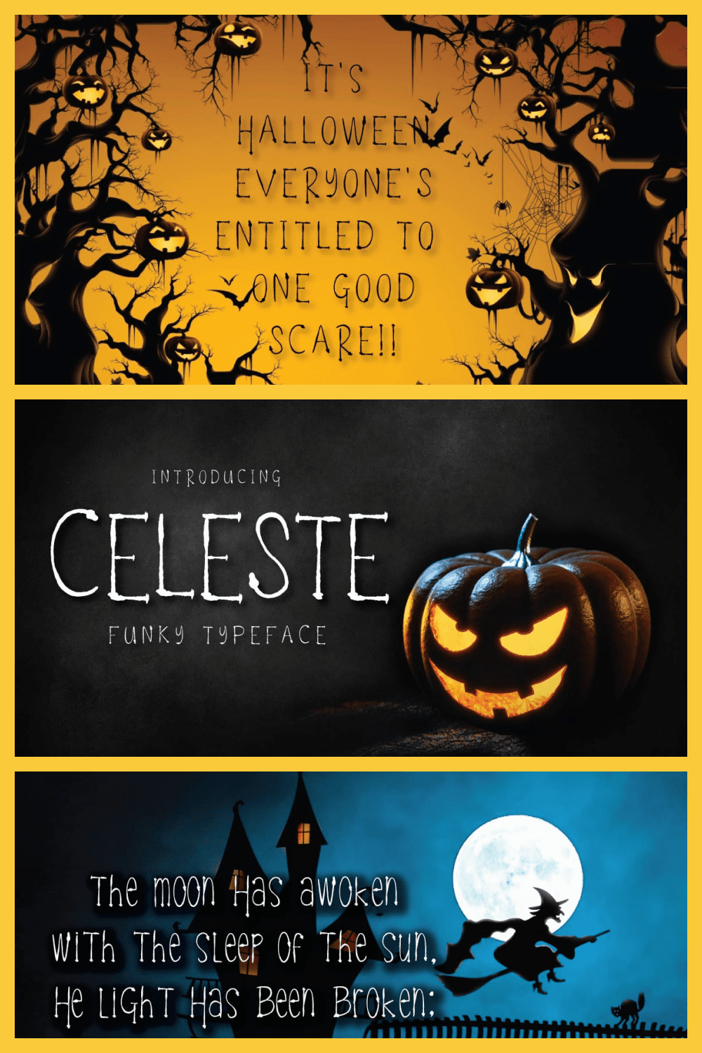 Thin and creative font for scary Halloween night.