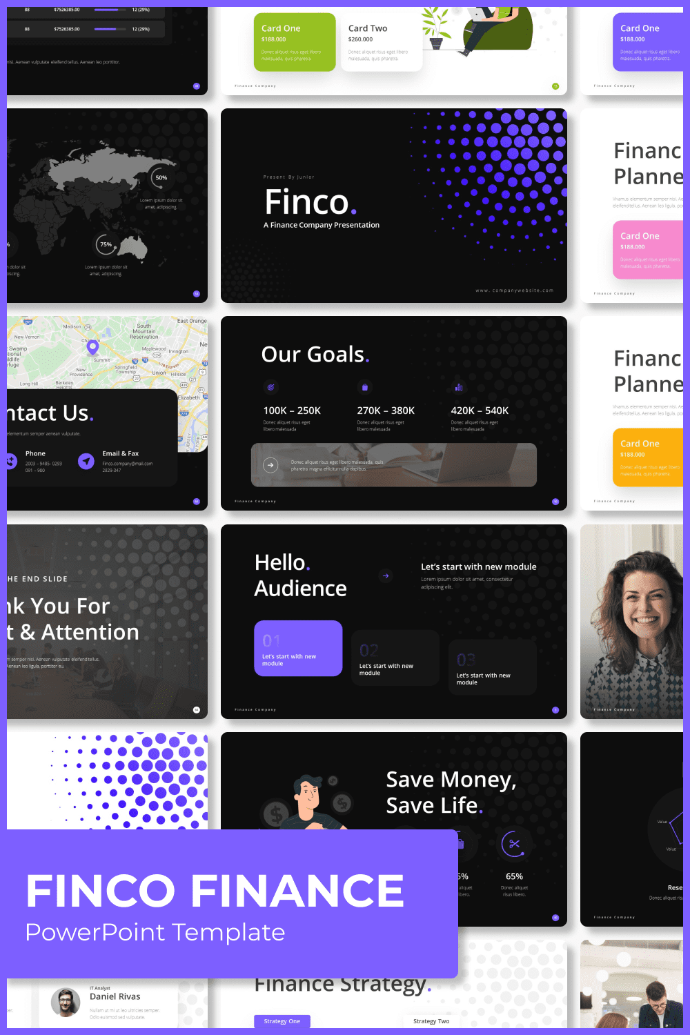 Finco Finance PowerPoint Template Pinterest.