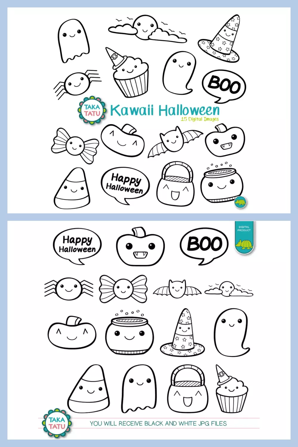 Oh, those cute Korean Halloween illustrations.