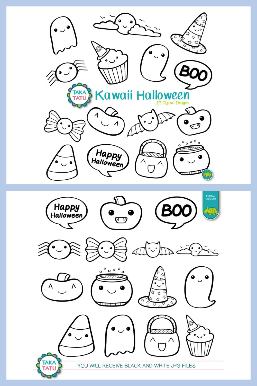 Oh, those cute Korean Halloween illustrations.