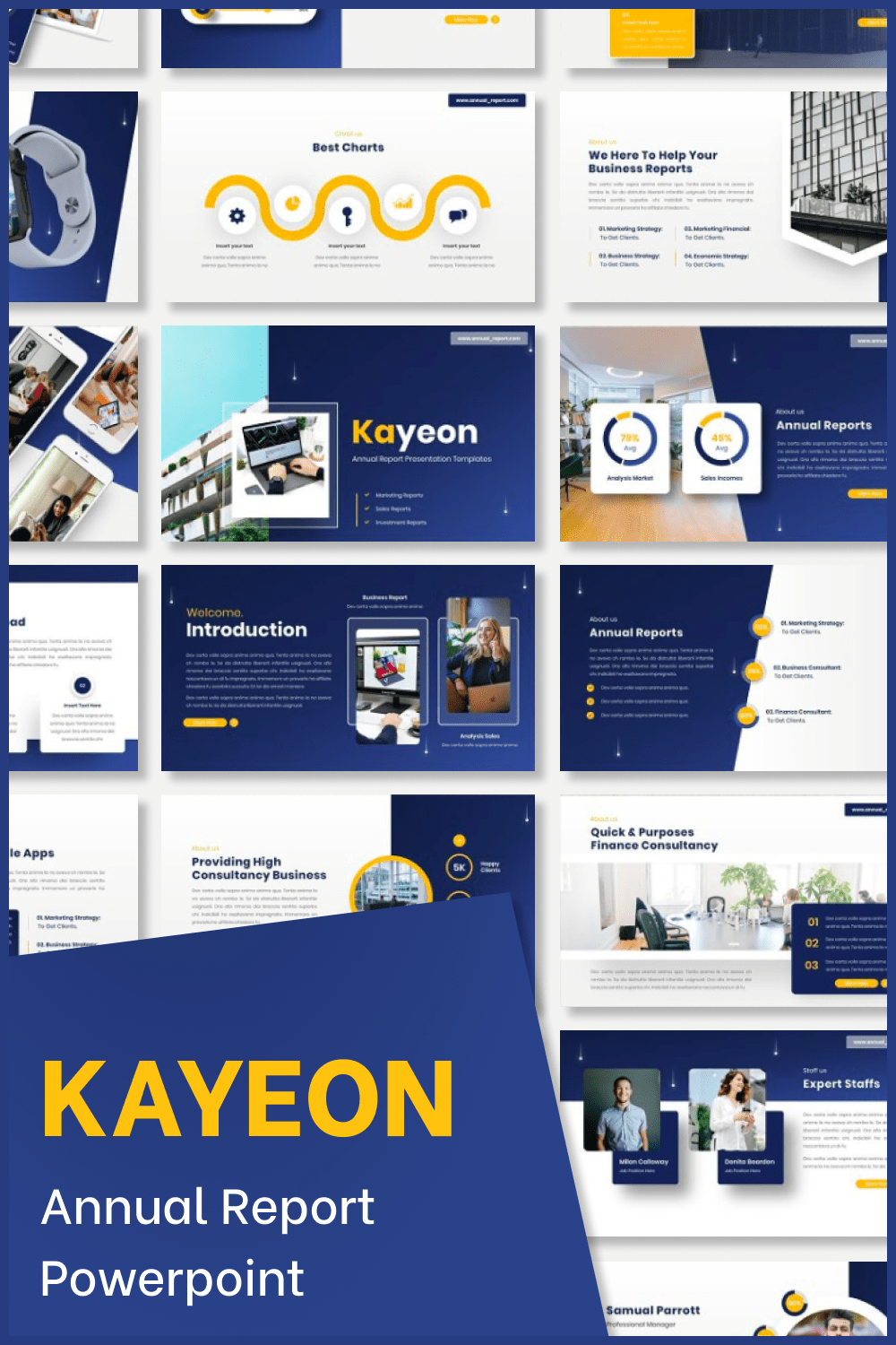 Kayeon - Annual Report Powerpoint Pinterest.