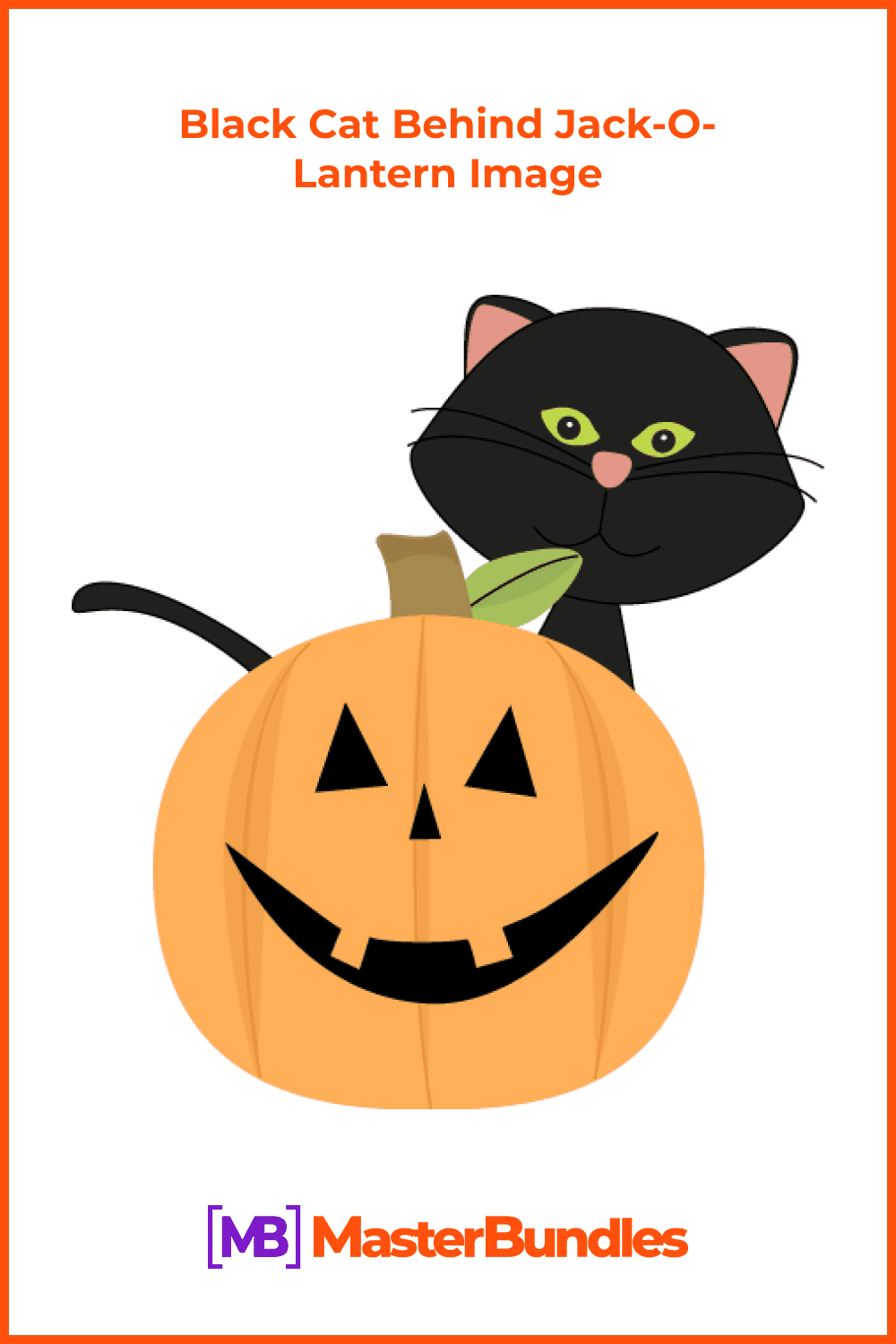 Black cheerful cat with a cool pumpkin.
