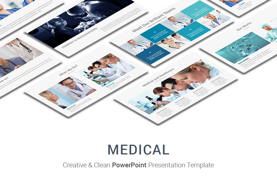 This is a light blue template for medical topics.