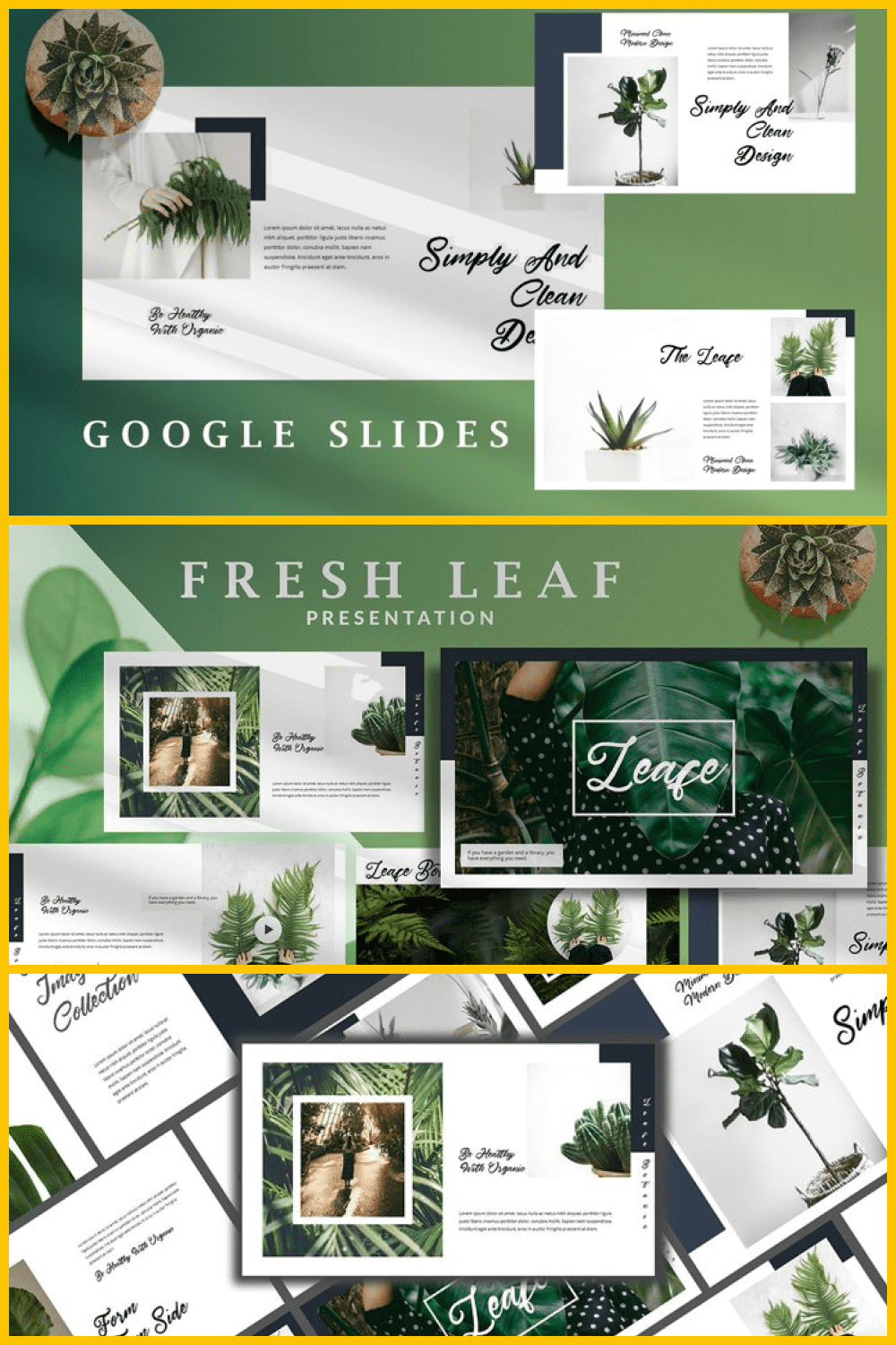 Deep warm green with interesting shapes for images.