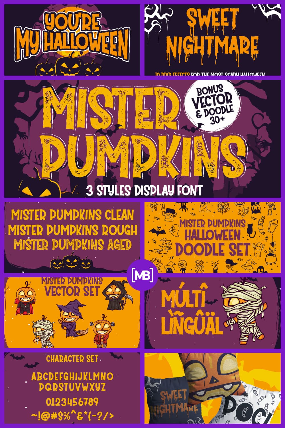 5 Mister Pumpkins Halloween Font