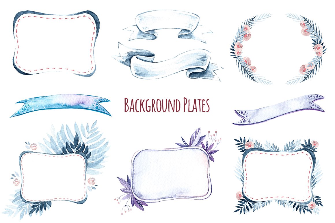 Cute and delicate background plates.