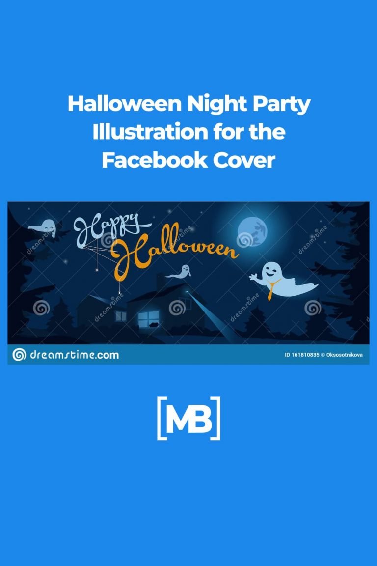 15 Best Halloween Facebook Cover Collection 2022 Free And Premium   6 Halloween Night Party Illustration For The Facebook Cover 768x1152 