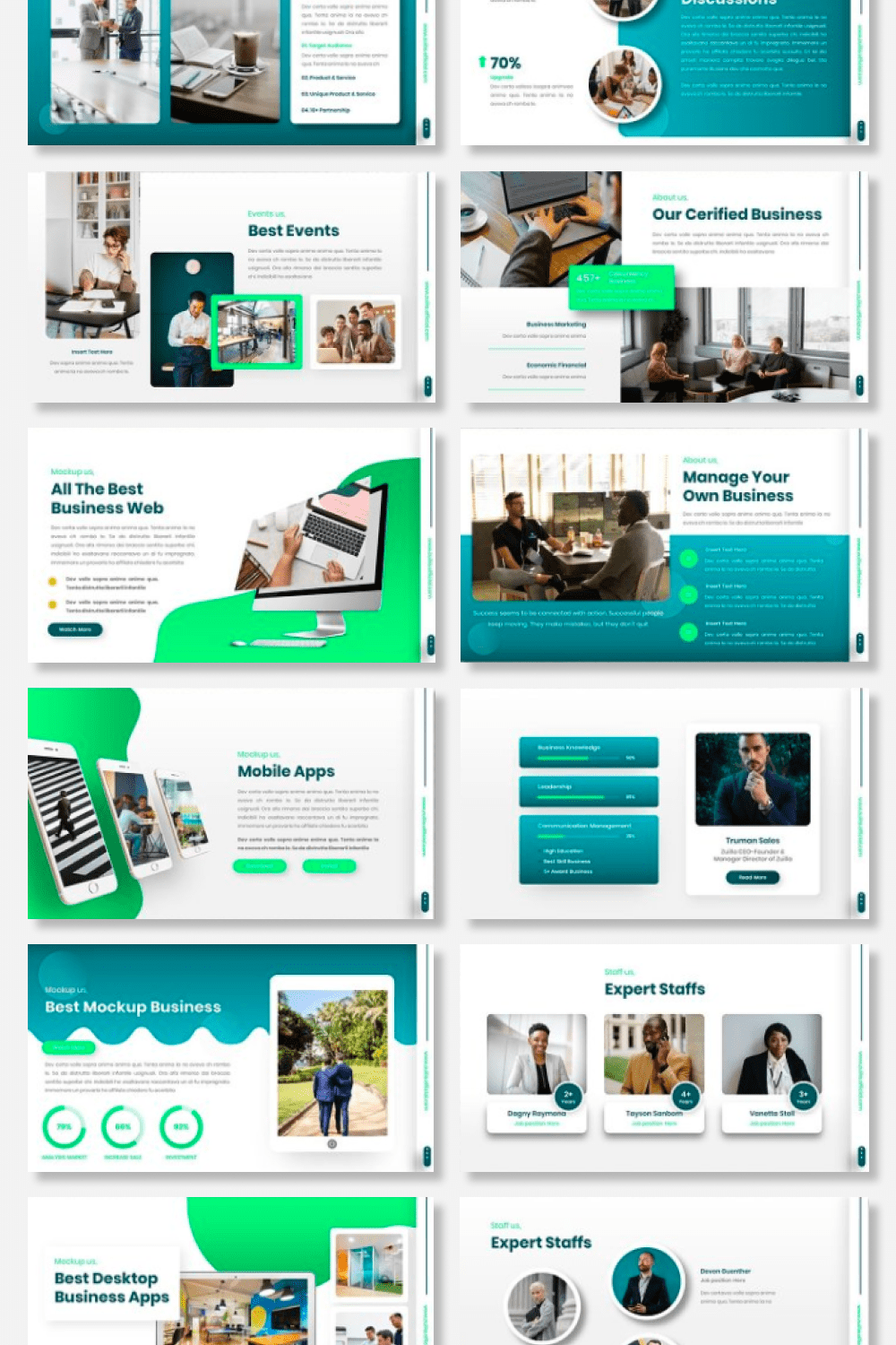 Template includes good colors mix and vivid elements.