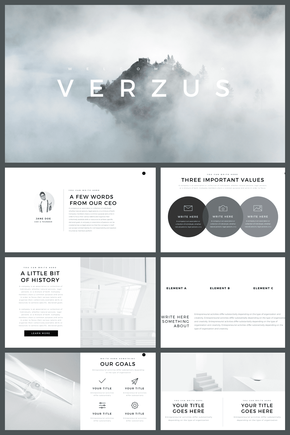 Stylish fresh template in gray colors.