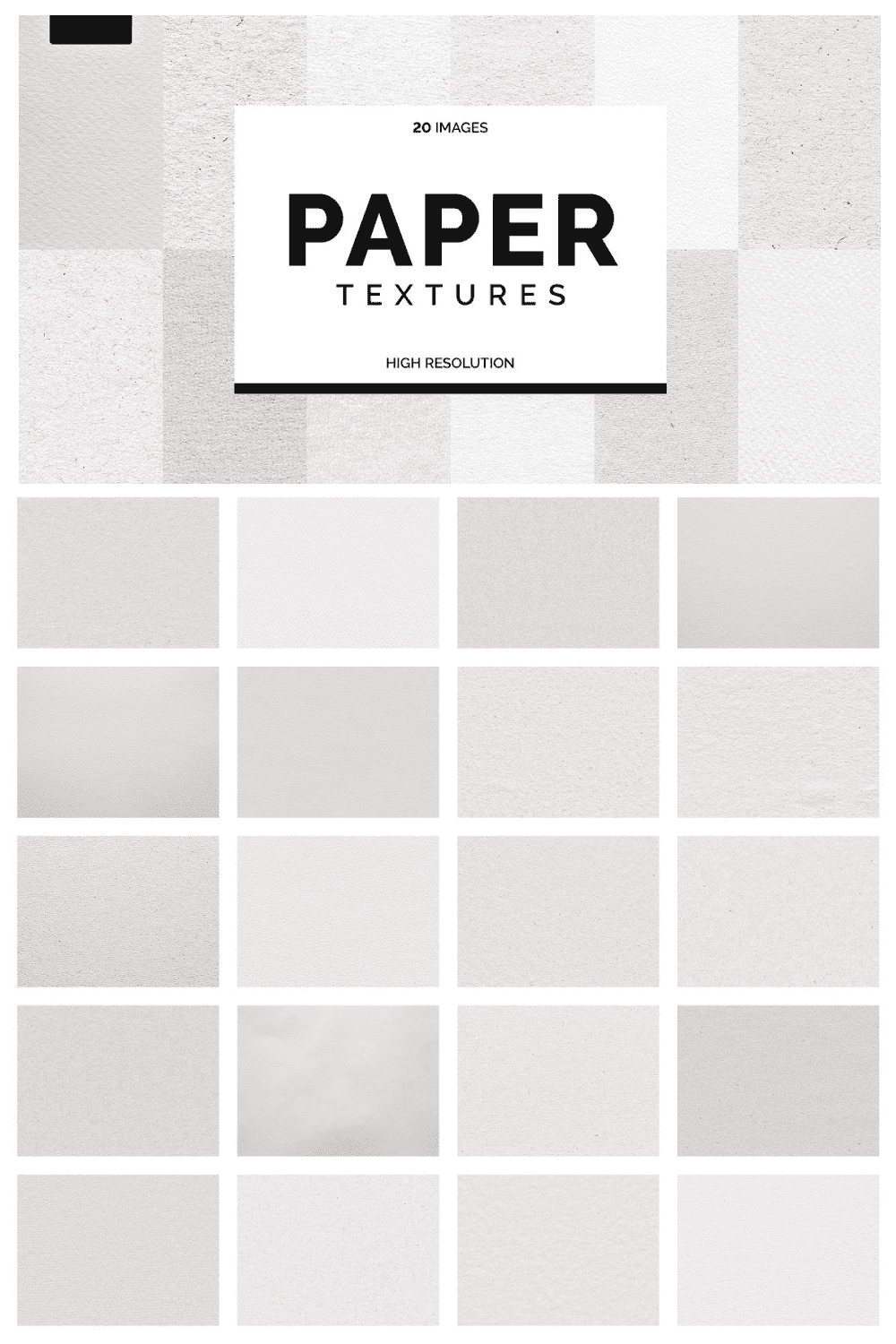 20 White Paper Textures.