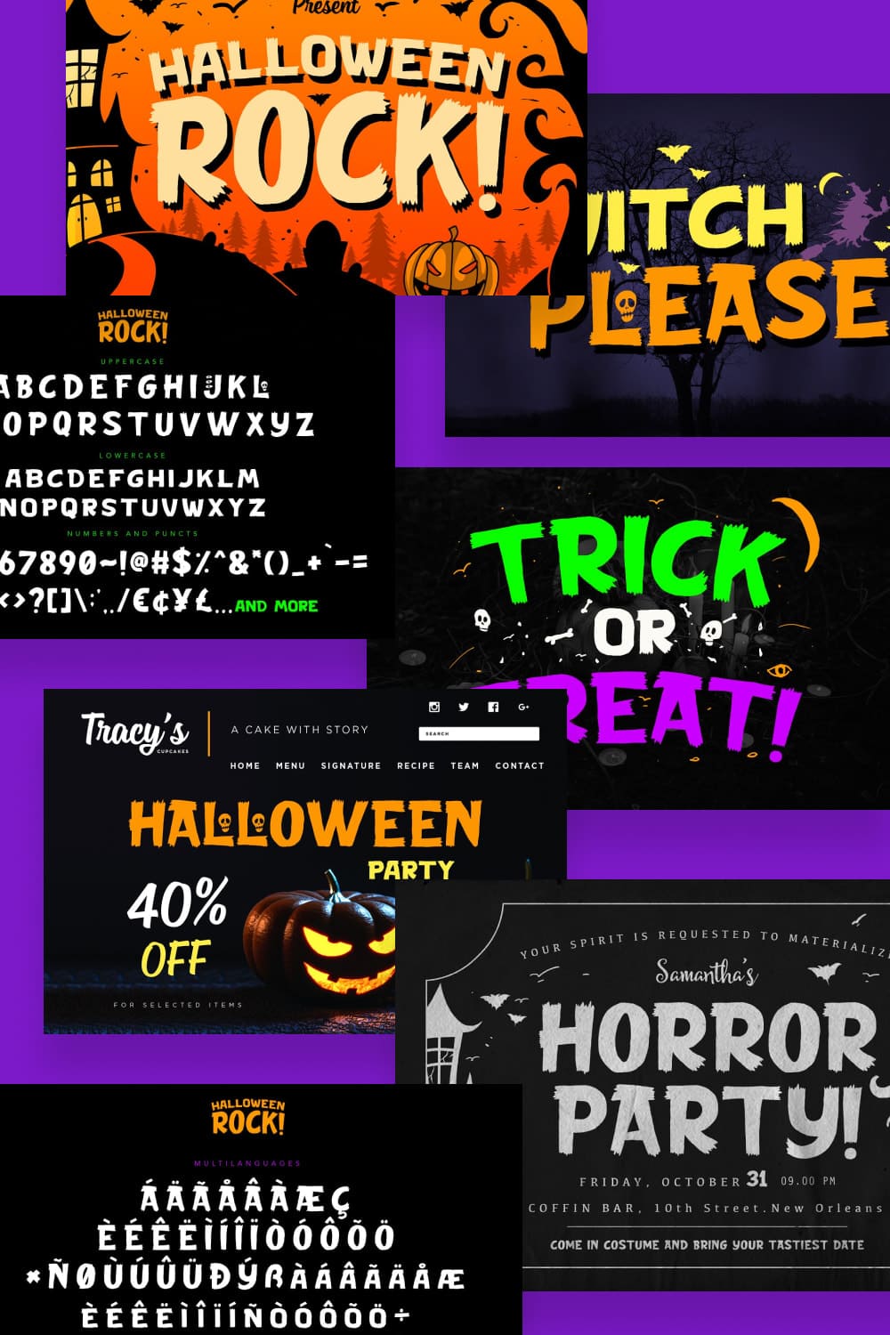 80 Halloween Rock Cute Horror Font