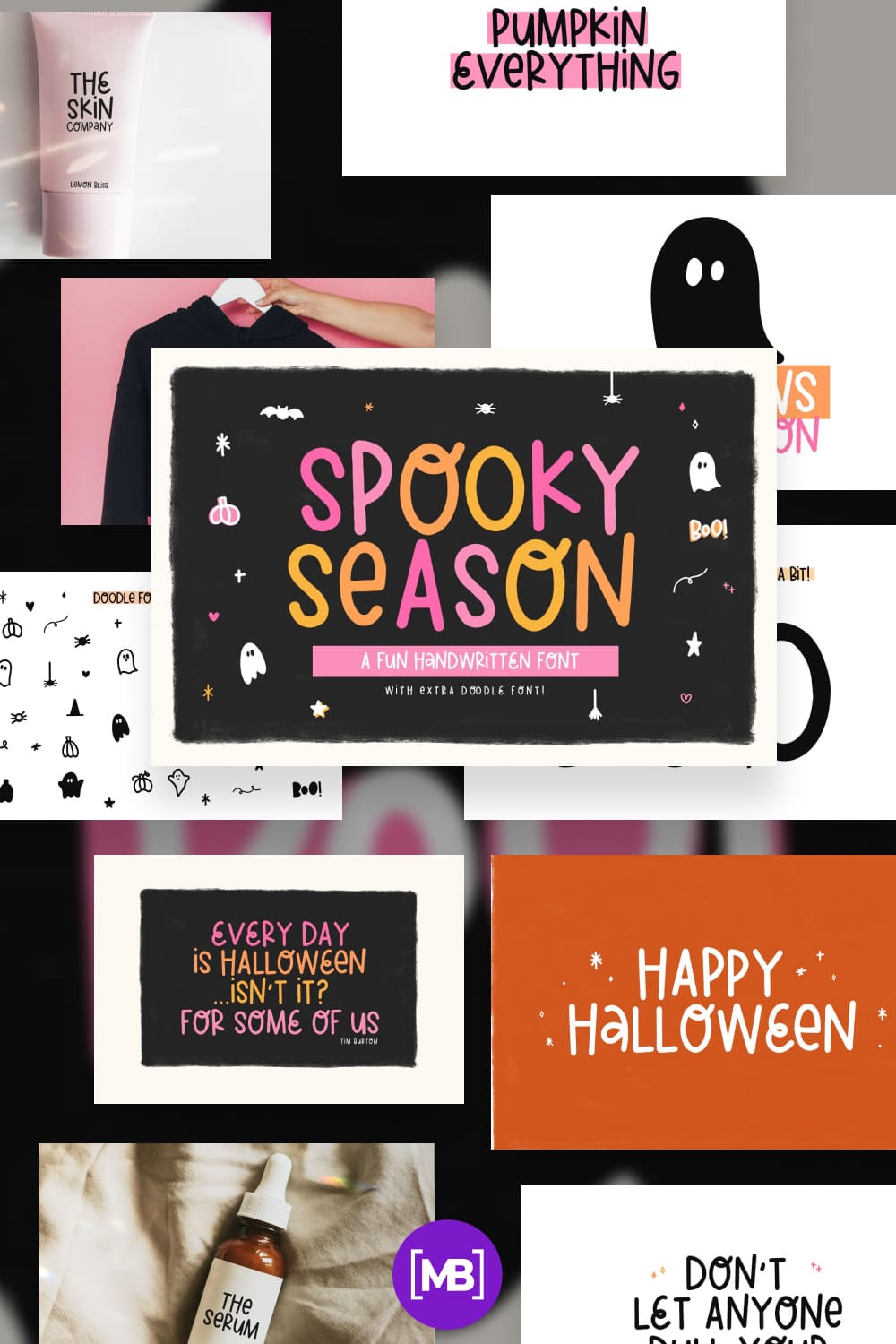 81 Spooky Season Font and Doodles
