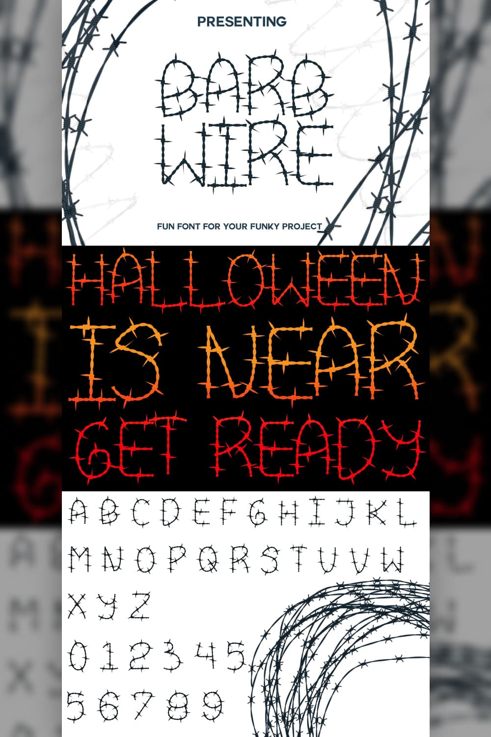 88 Barb Wire A Fun Font For Project
