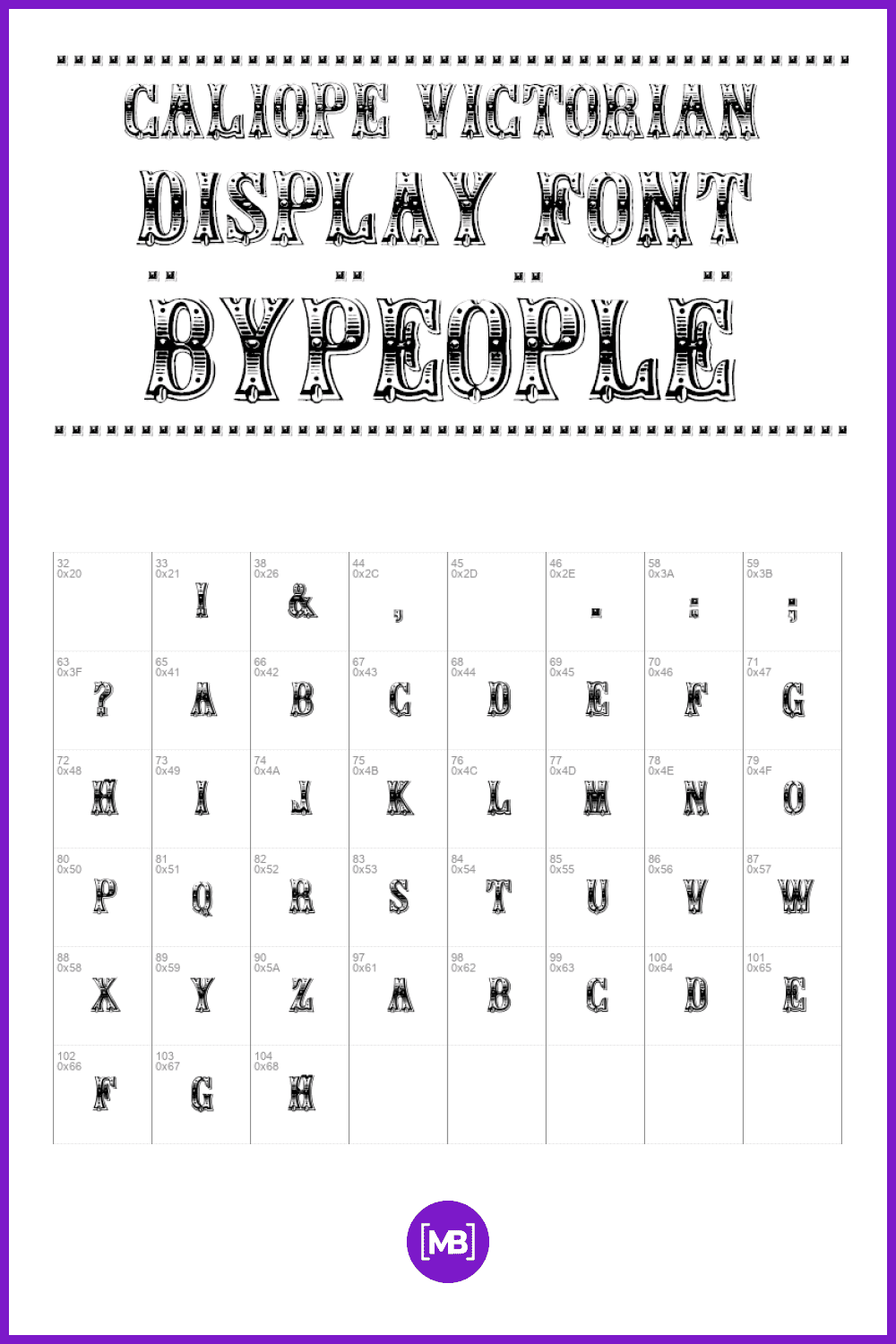 Themed font for Victorian times.