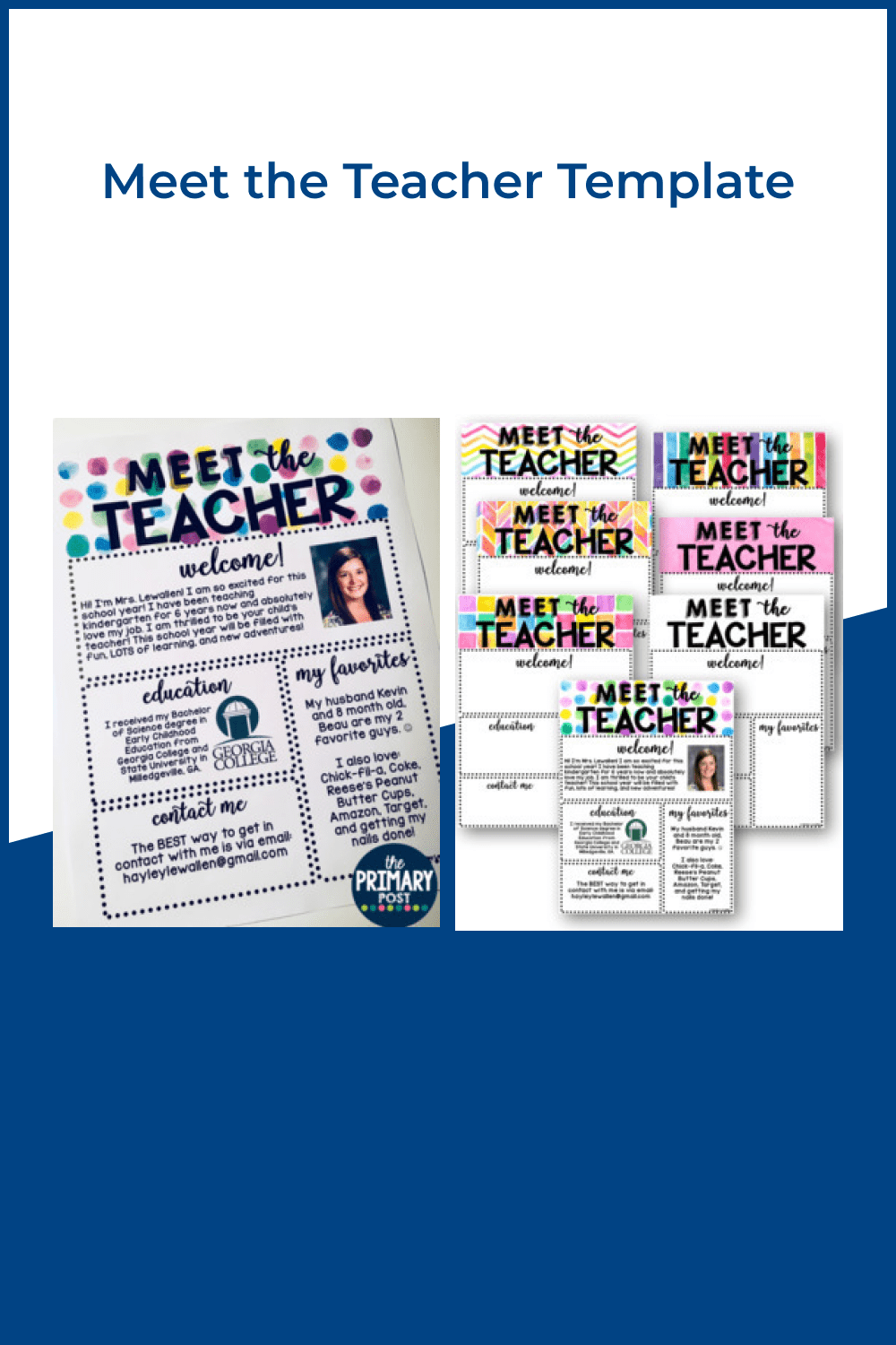 Meet the teacher template.