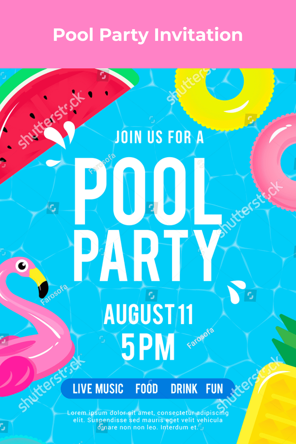 Free Printable Customizable Pool Party Invitation 41 Off 