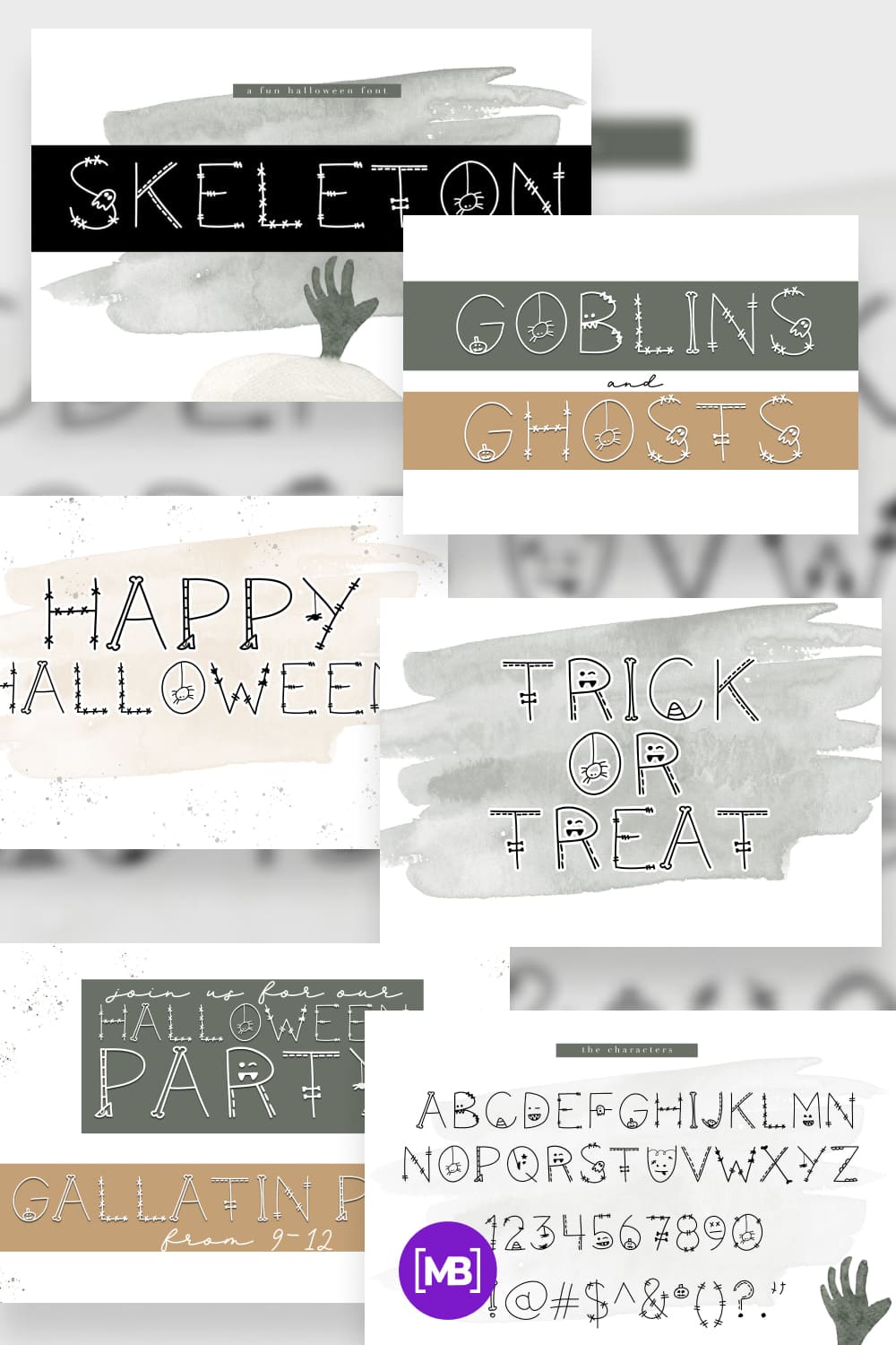 96 Skeleton – A Fun Halloween Font