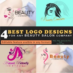 4 Creative and Modern Editable Beauty Saloon Logo Designs – MasterBundles