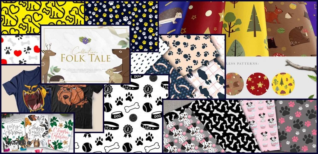 Best 15 Dog Pattern Images Example.