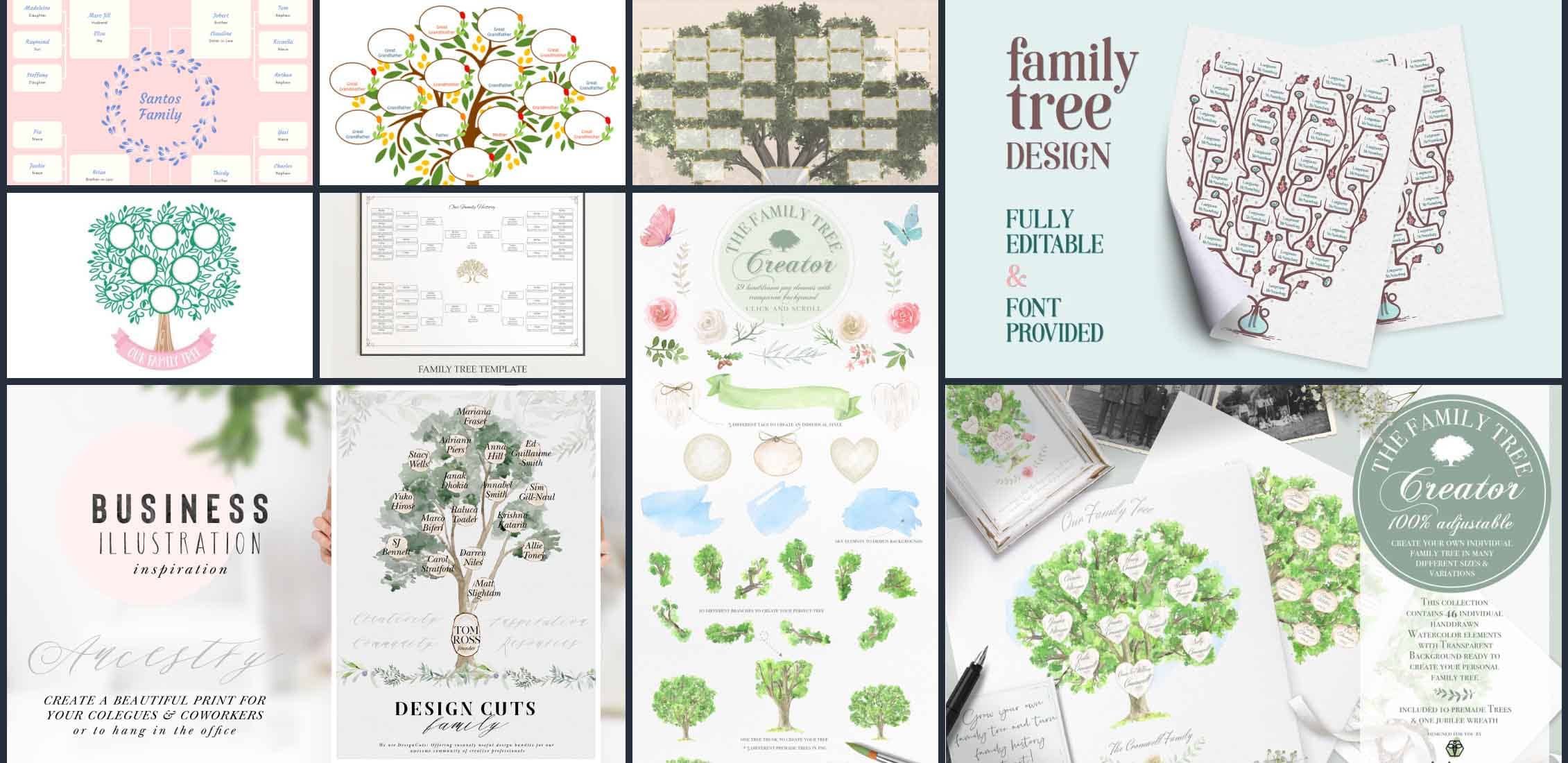 cute family tree template