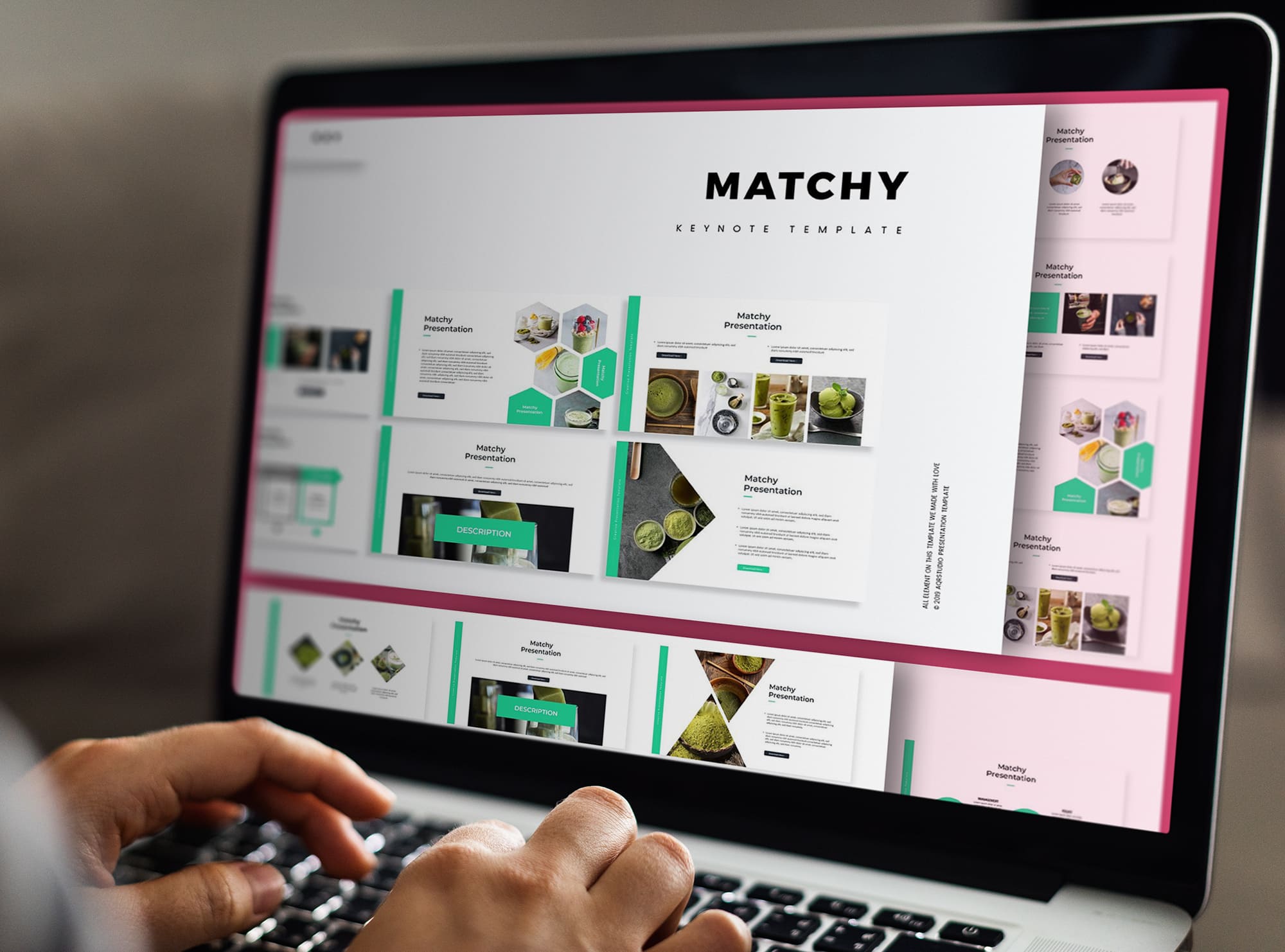 A big laptop option of the Matchy - Keynote Template.