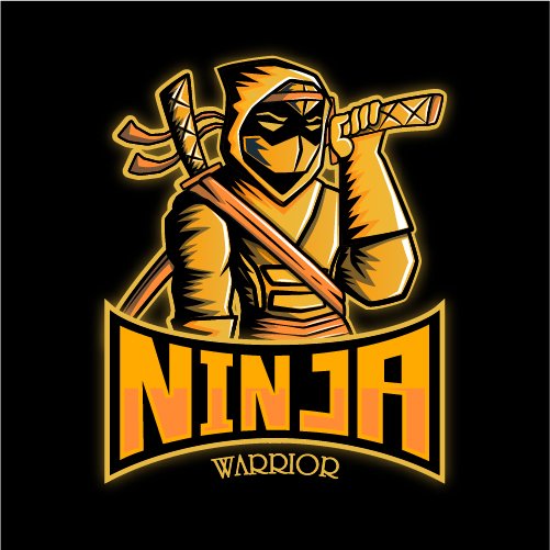 Ninja Logo Template cover image.