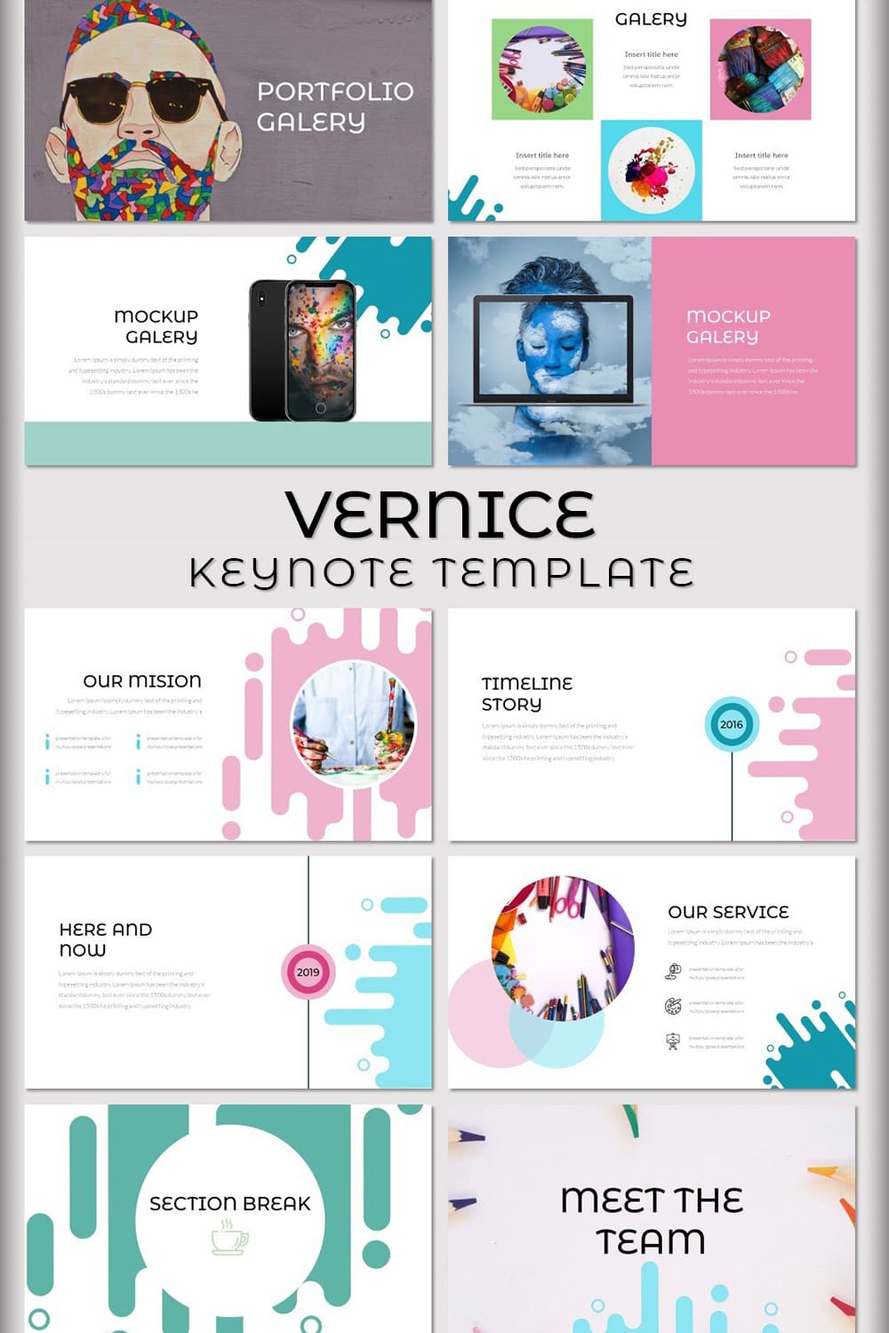 Vernice - Keynote Template Pinterest.
