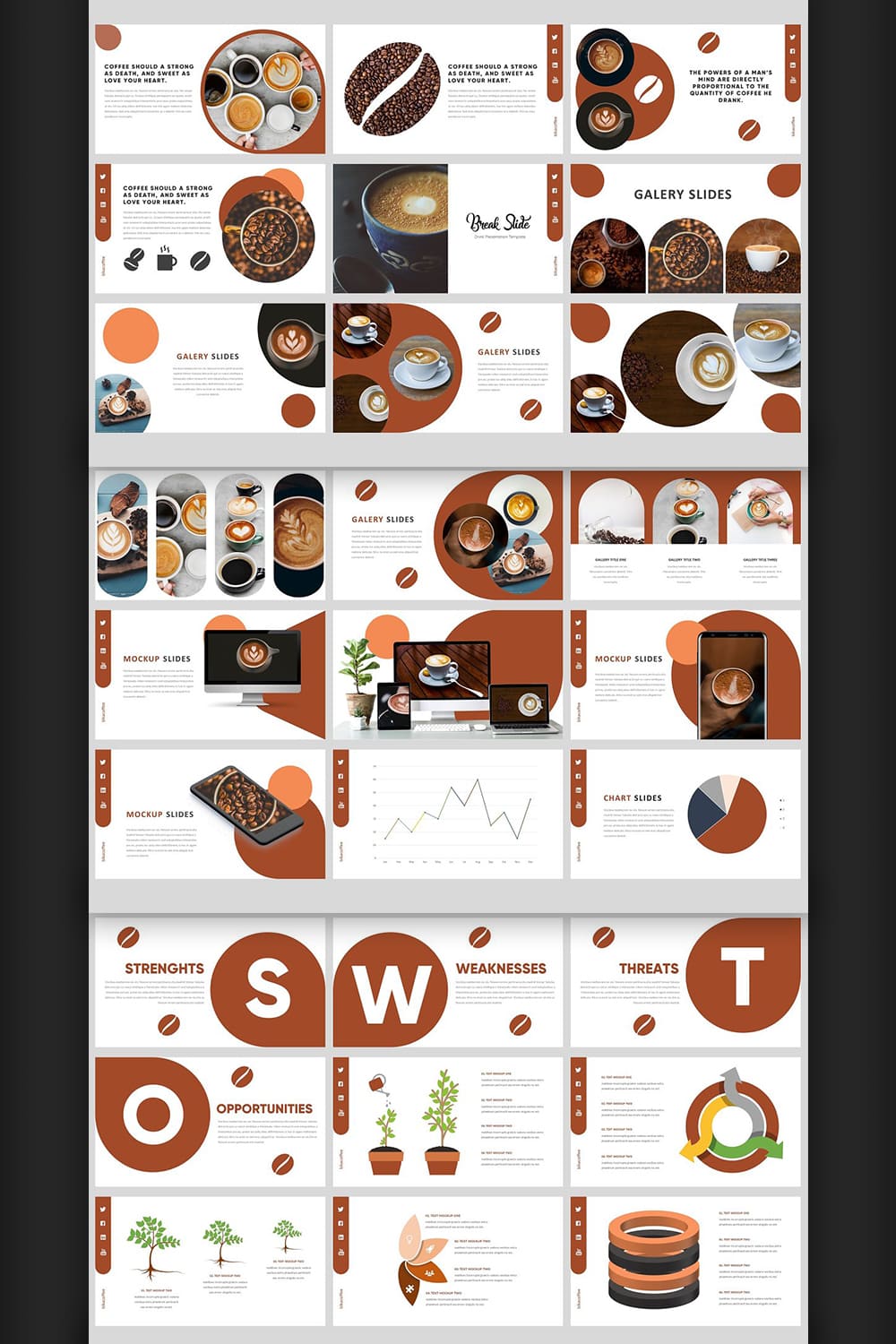 You can taste coffee and chocolate at a glance at this template.