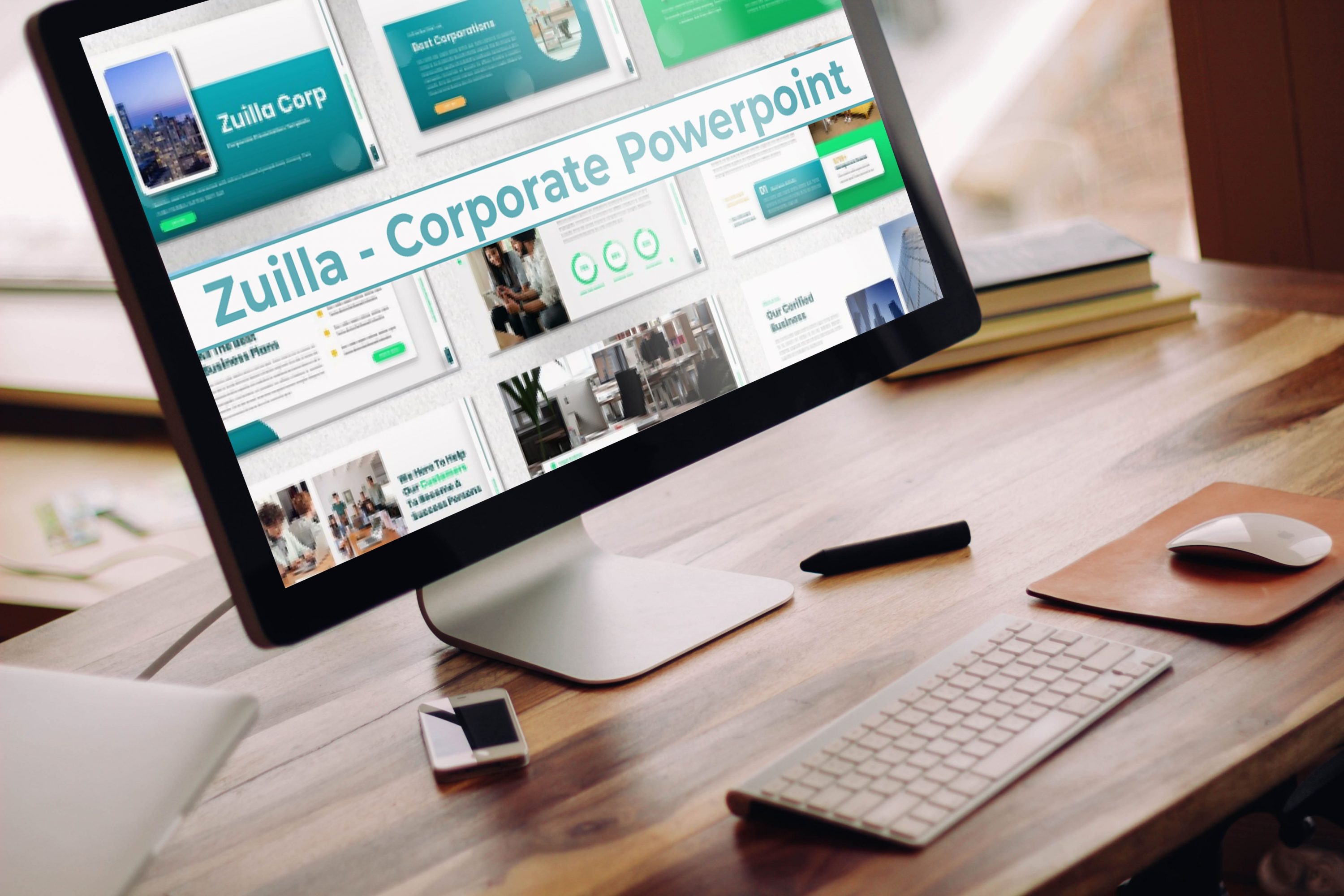 Desktop option of the Zuilla - Corporate Powerpoint.