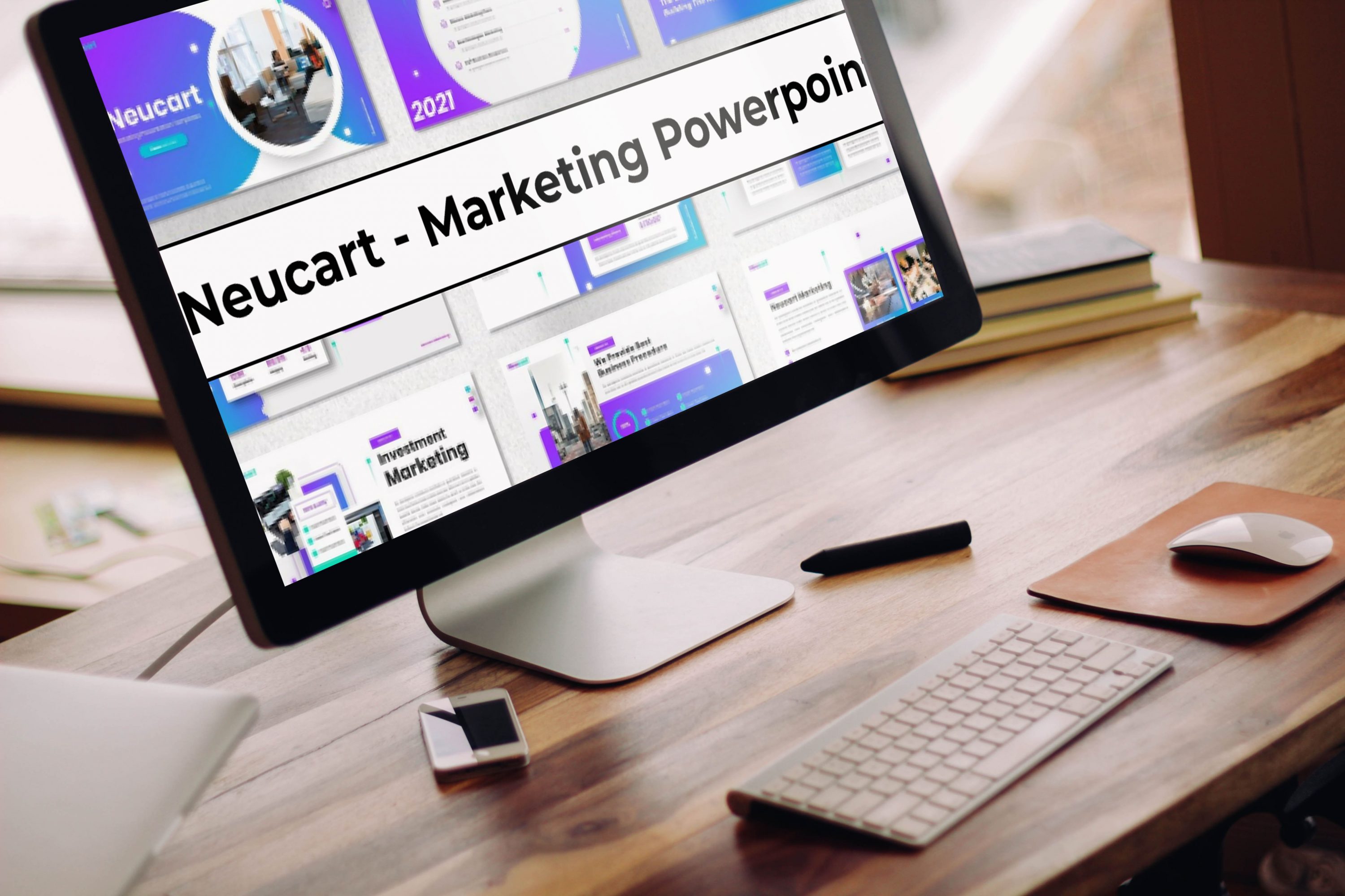 Desktop option of the Neucart - Marketing Powerpoint.