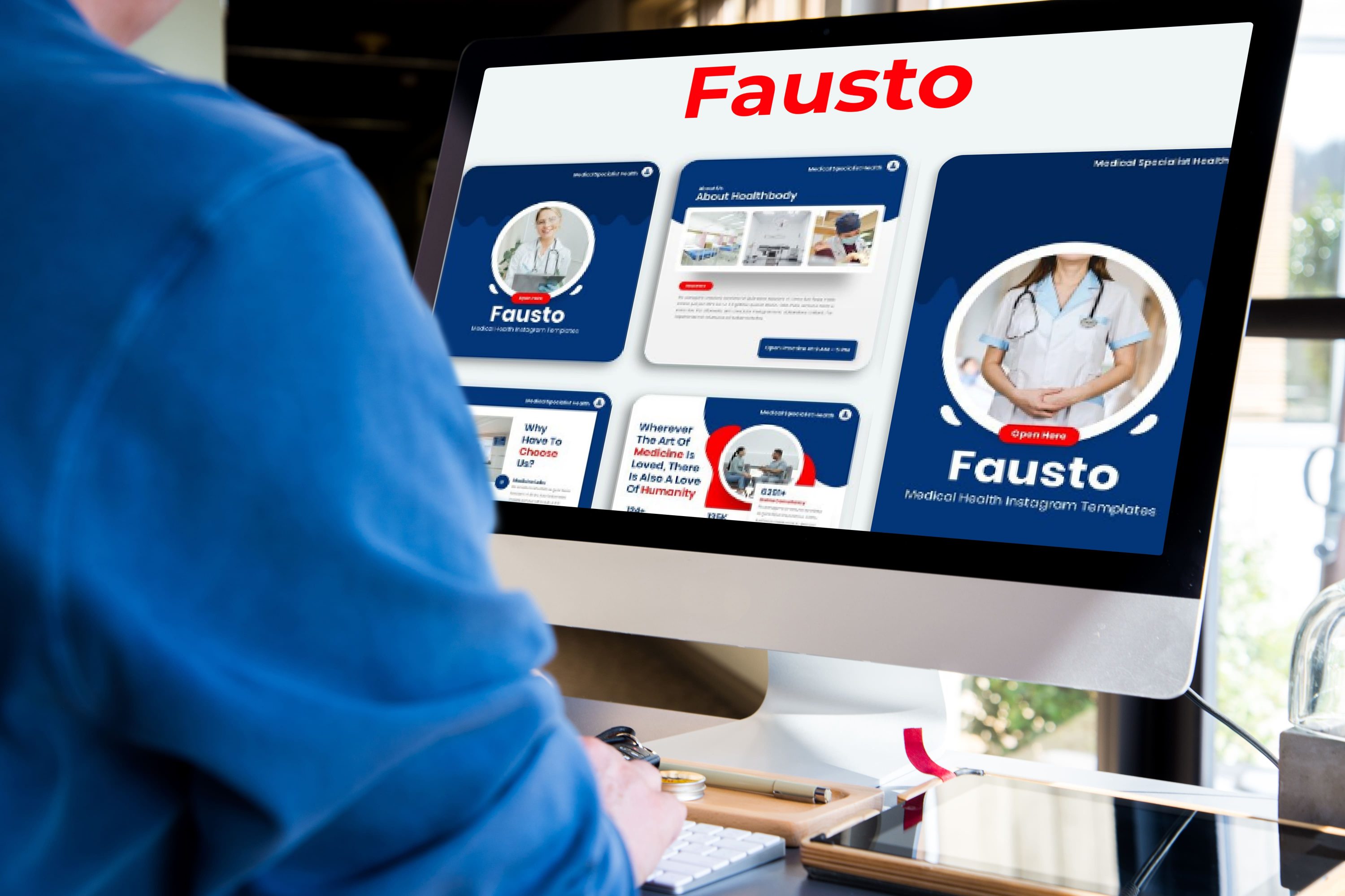 Desktop option of the Fausto - Medical Post & Stories.