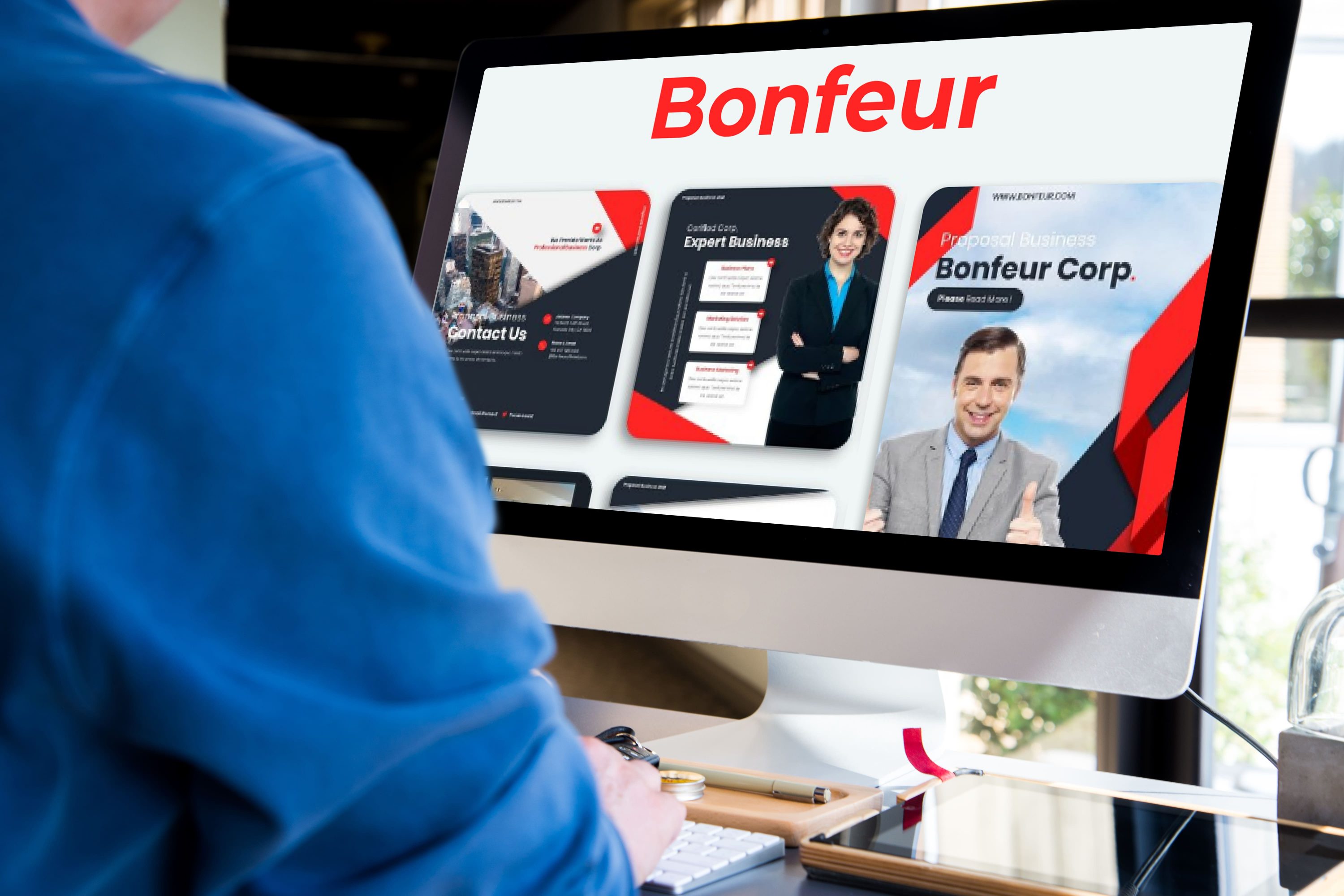 Desktop option of the Bonfeur - Proposal Post & Stories.