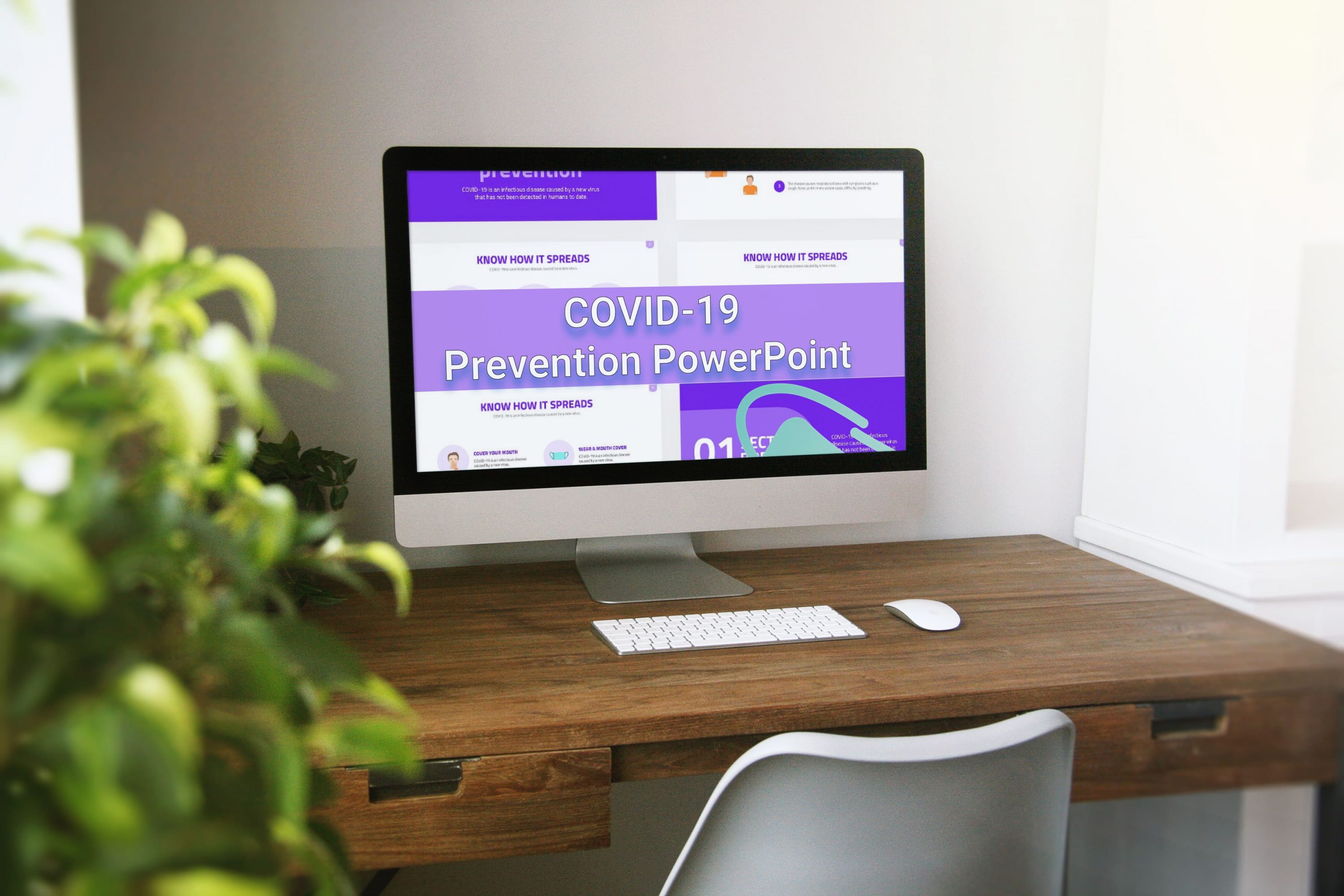 Desktop option of the COVID 19 Prevention.