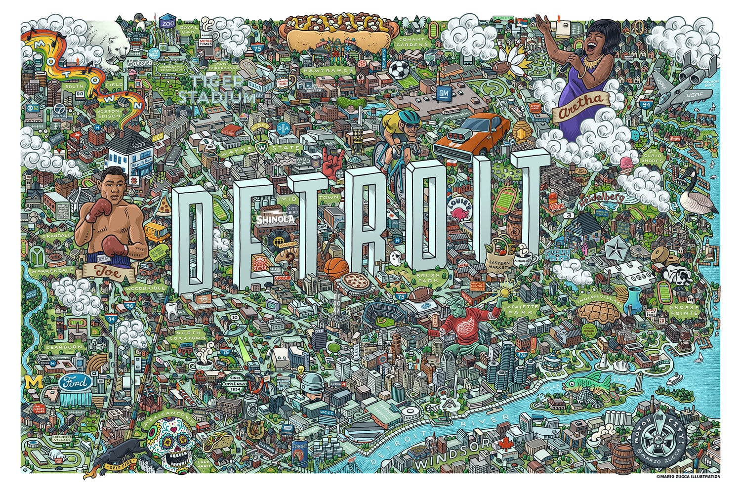 Detroit map.