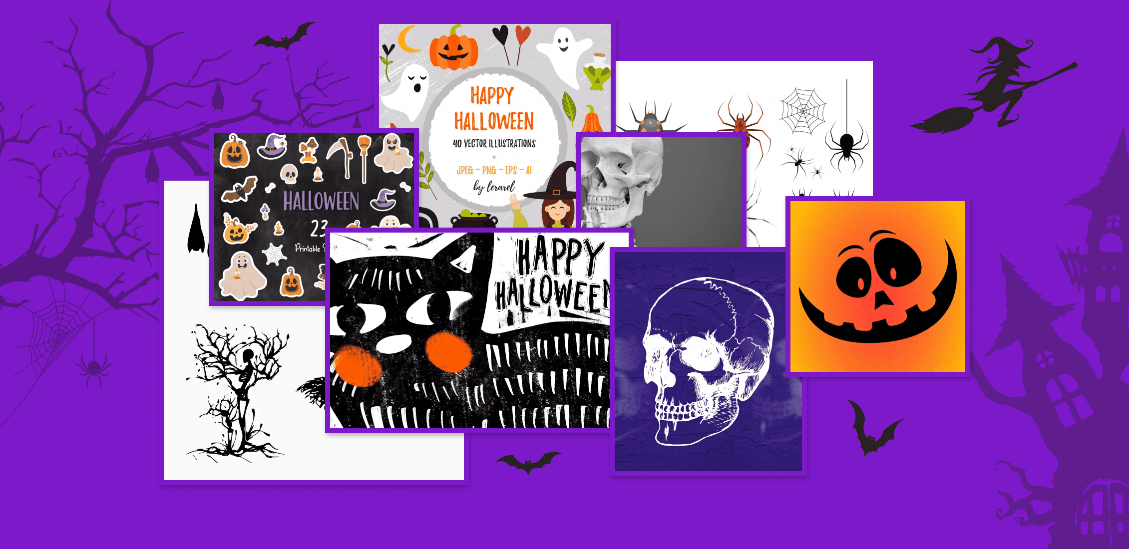 halloween graphic design bundles for 2022 free and paid.