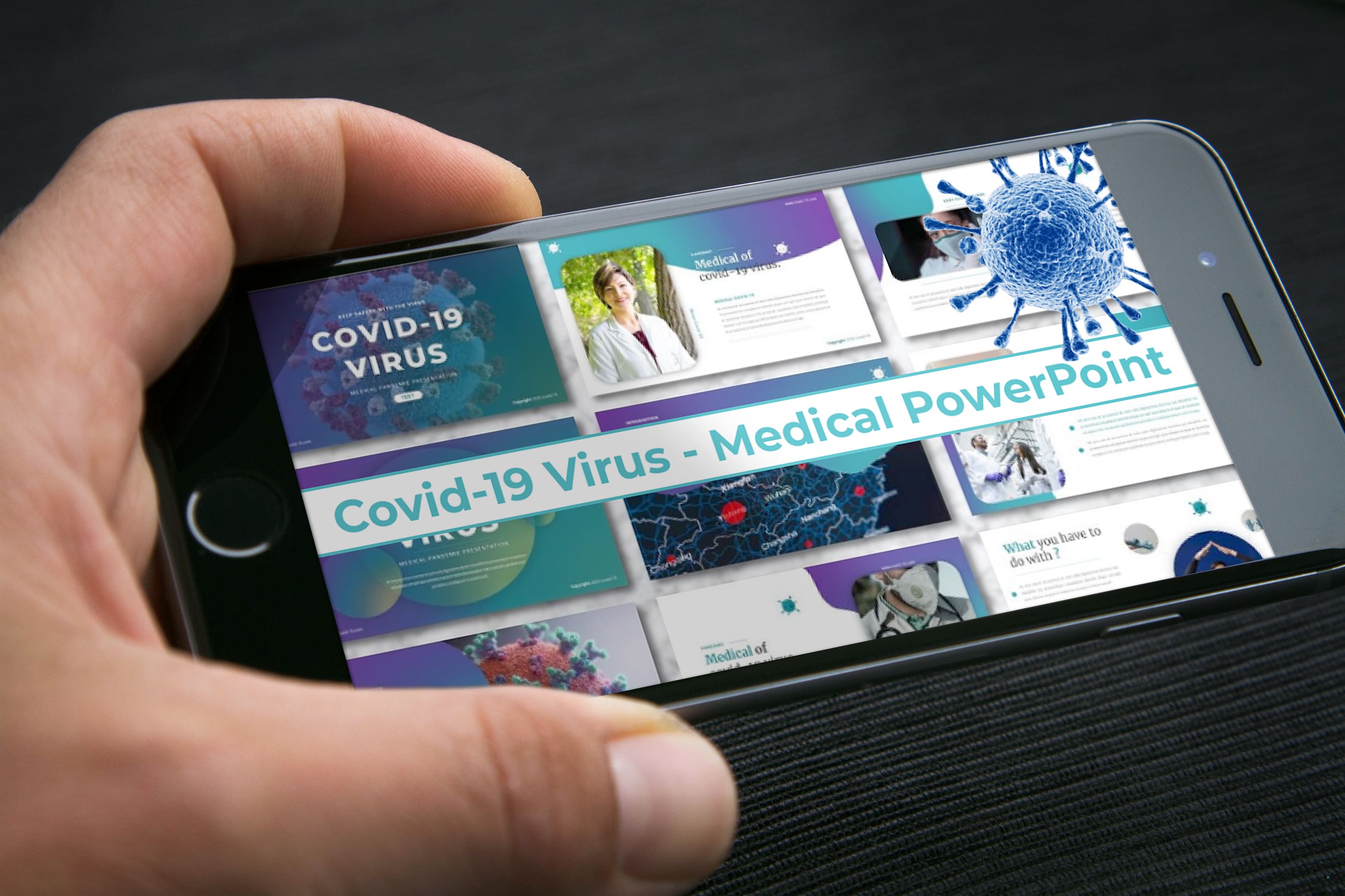 Mobile option of the Covid-19 Virus - Medical PowerPoint.
