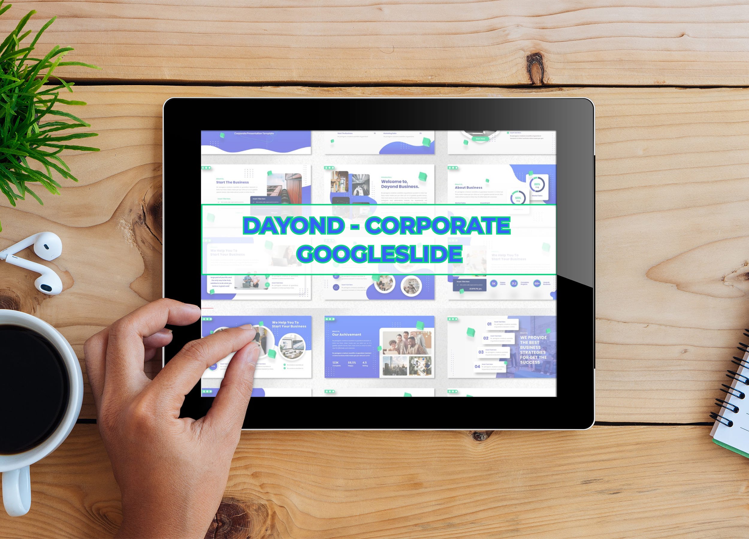 Tablet option of the Dayond - Corporate Googleslide.