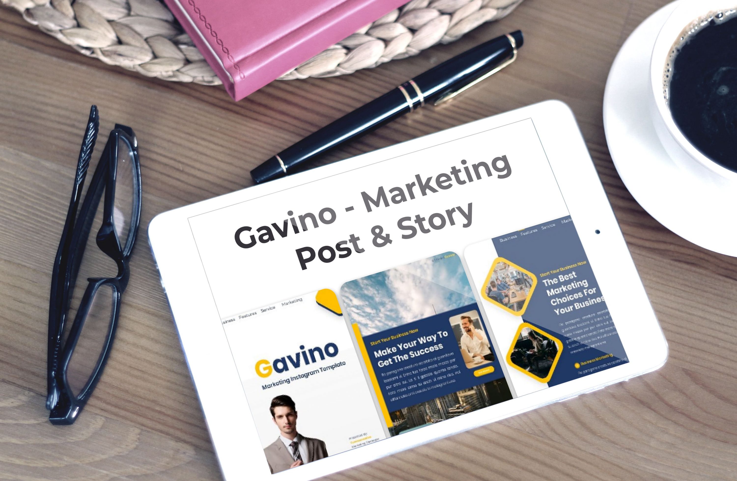 Tablet option of the Gavino - Marketing Post & Story.