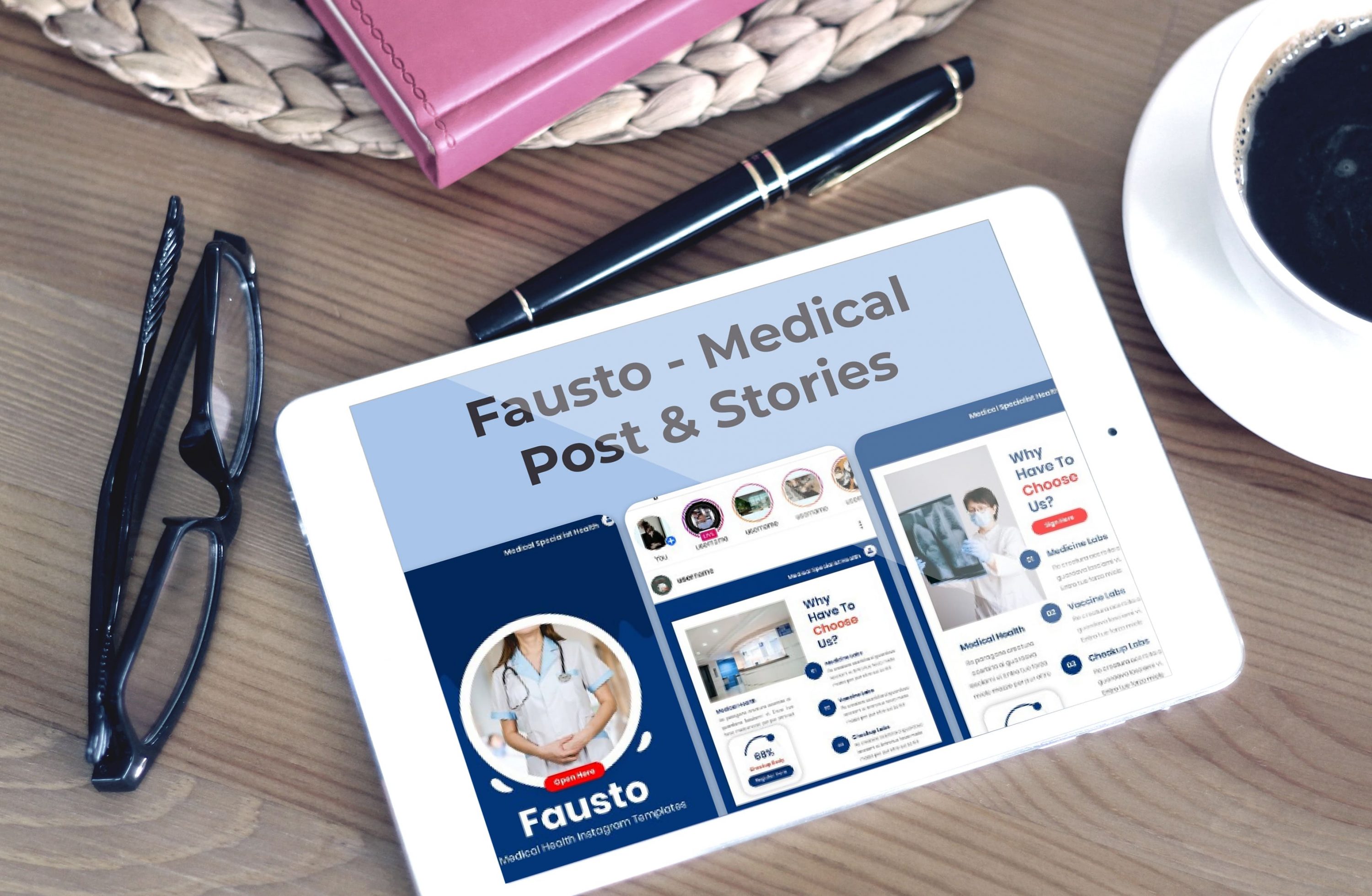 Tablet option of the Fausto - Medical Post & Stories.