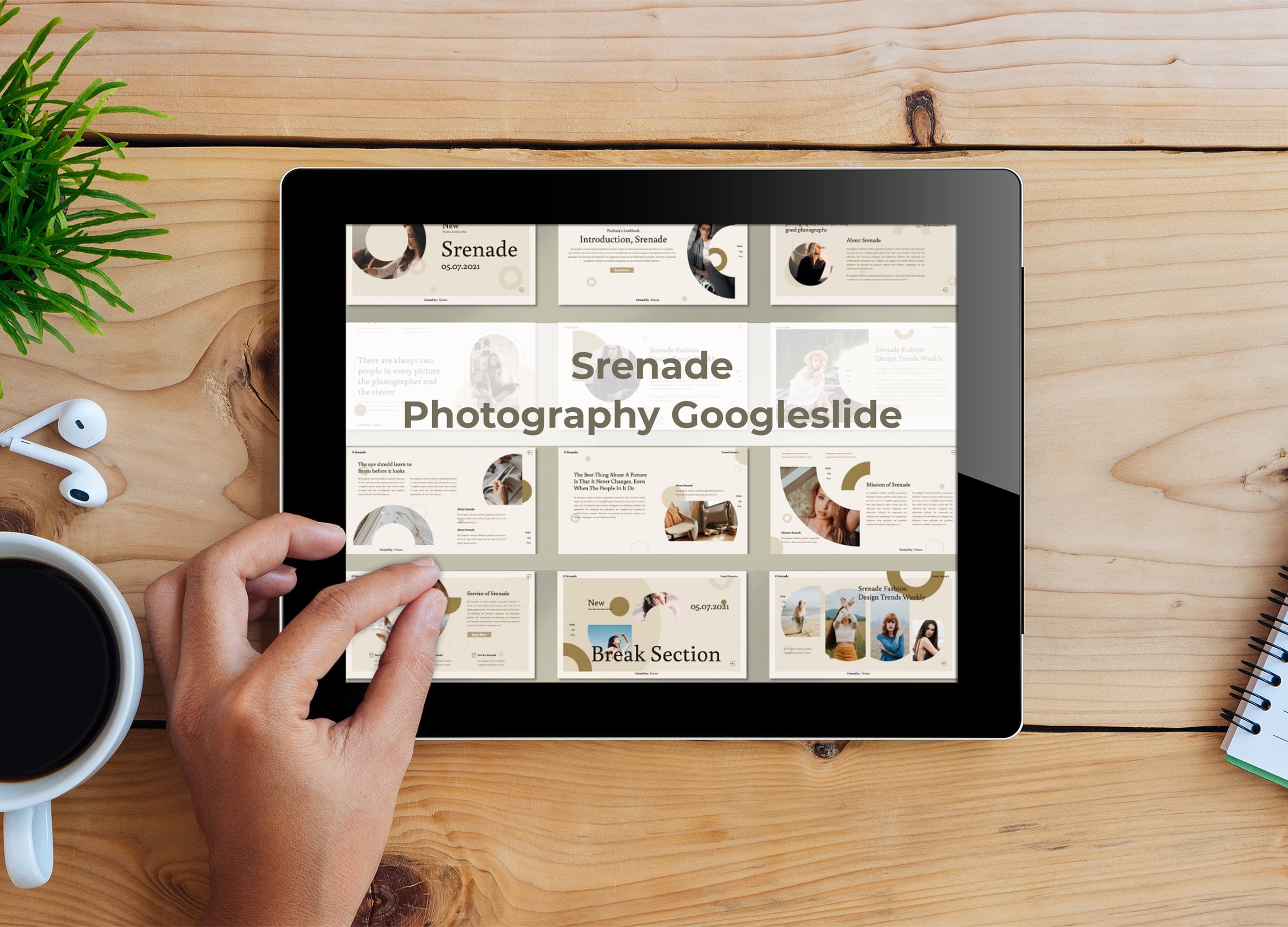 Tablet option of the Srenade - Photography Googleslide.
