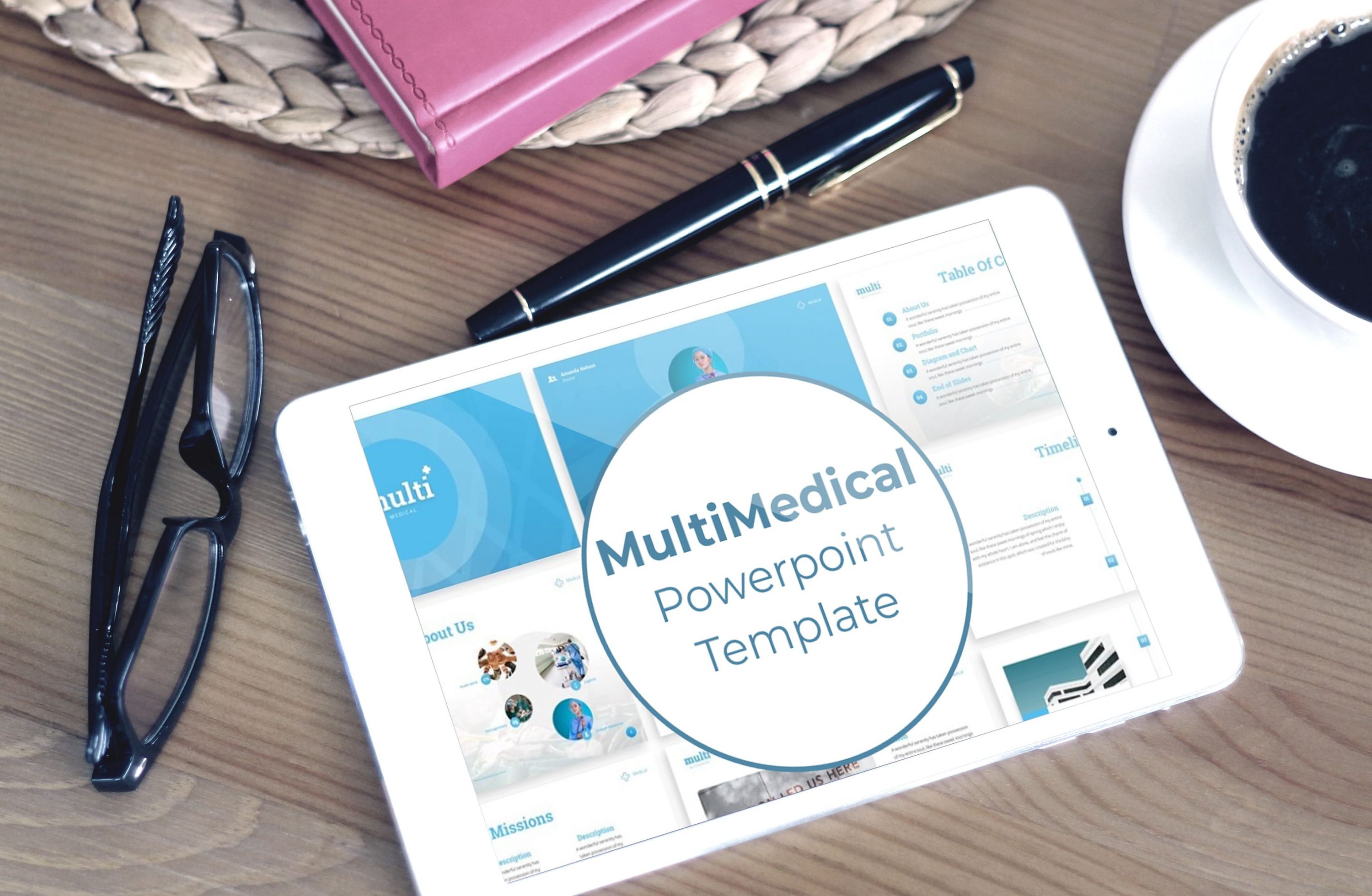 Tablet option of the MultiMedical Template.