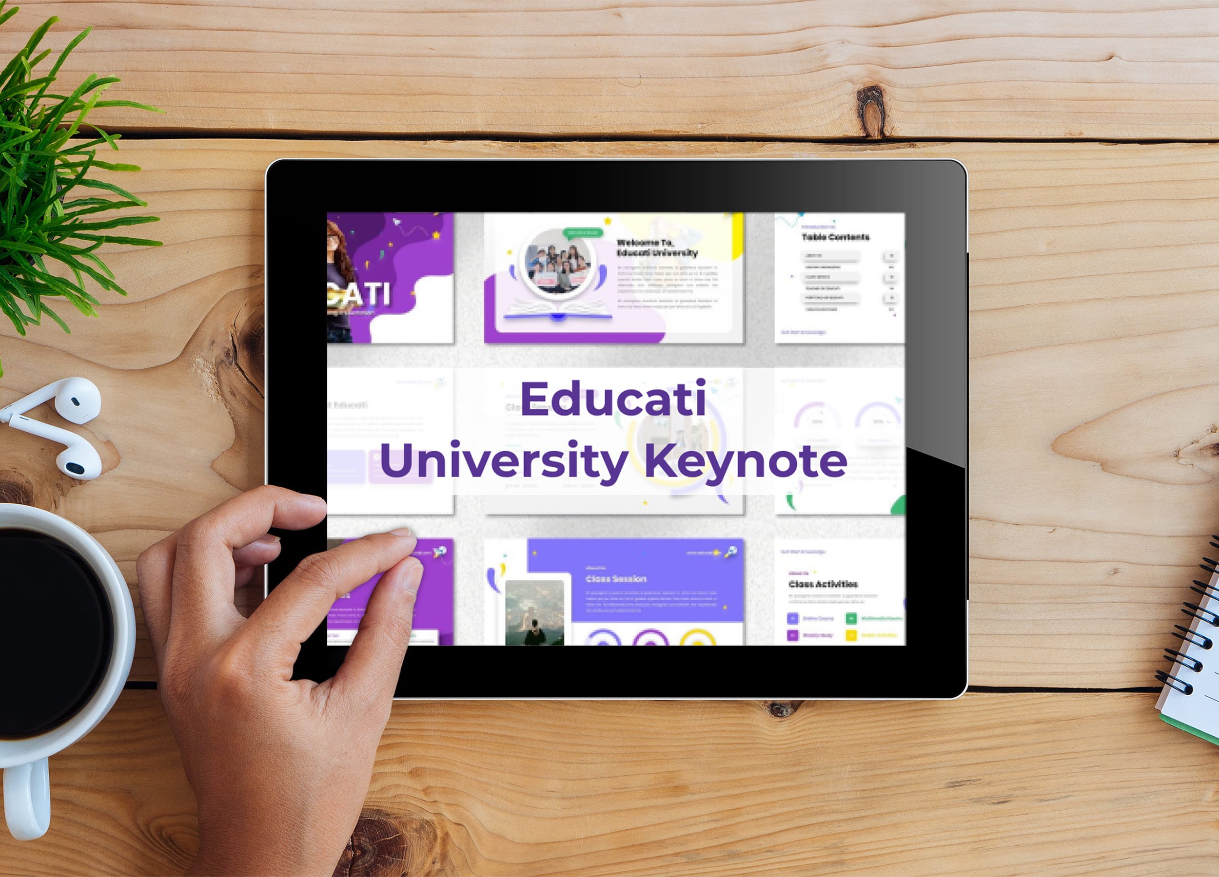 Tablet option of the Educati - University Keynote.