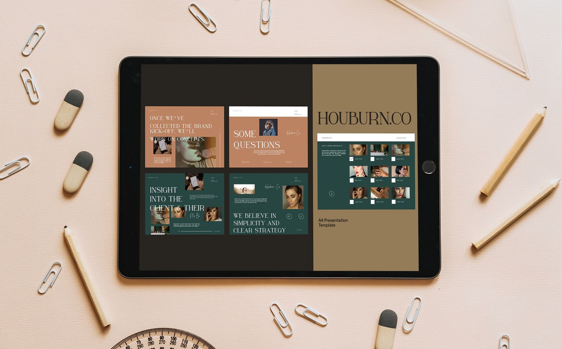 Tablet option of the Houburn.CO Keynote Template.