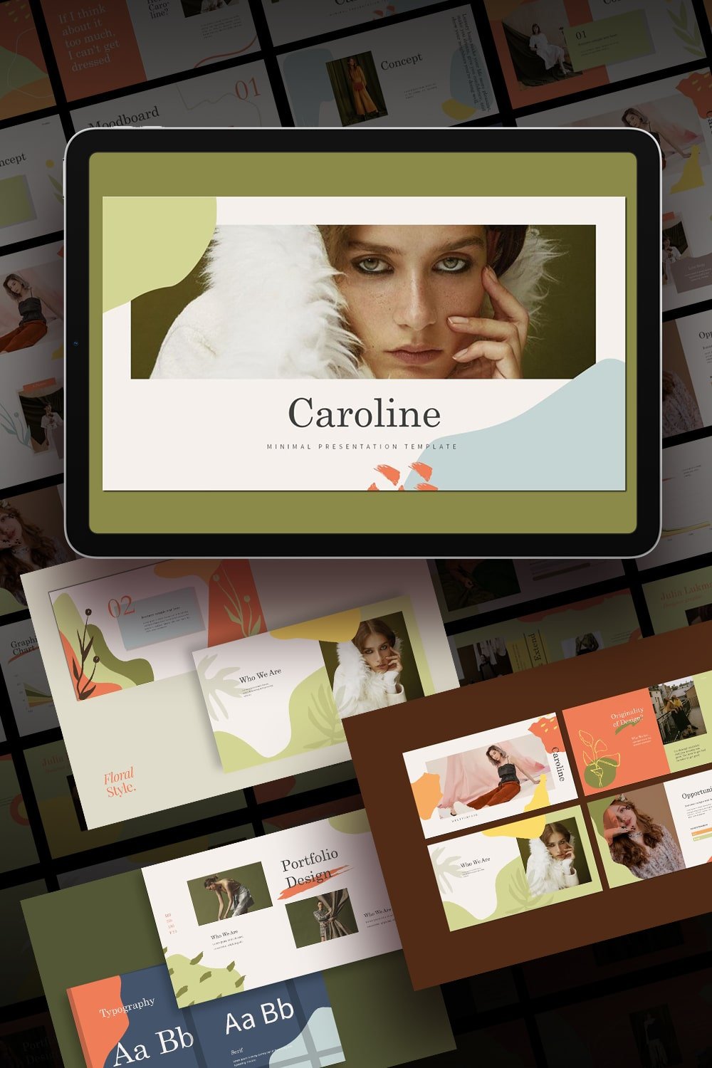 Caroline Googleslide Template - Pinterest.