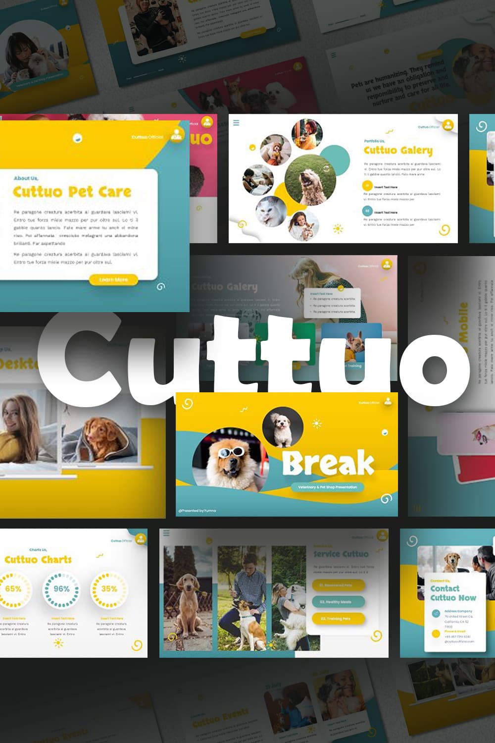 Cuttuo - Pets Care Keynote Pinterest.