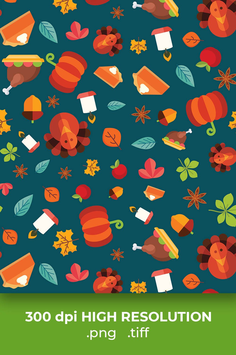 Free Thanksgiving Dinner Pattern Pinterest image.