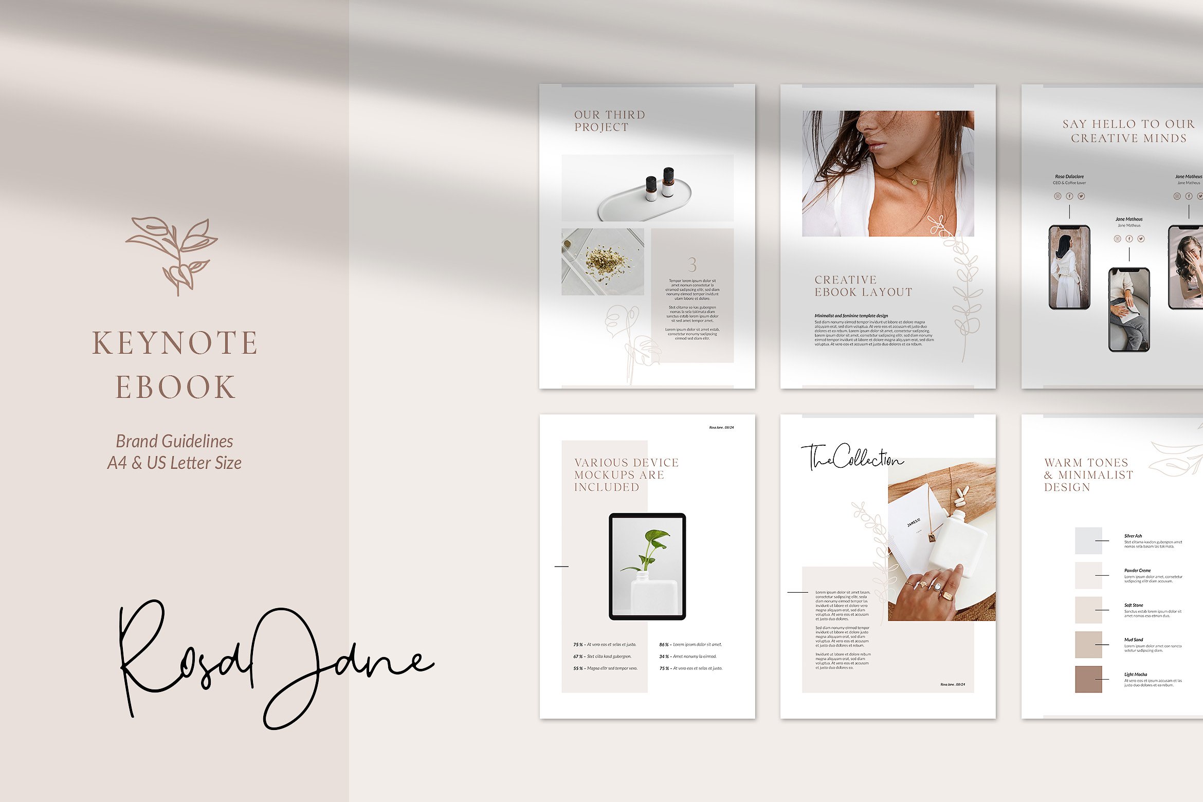 Keynote Bundle Feminine is a mobile friendly template with the flexible design.