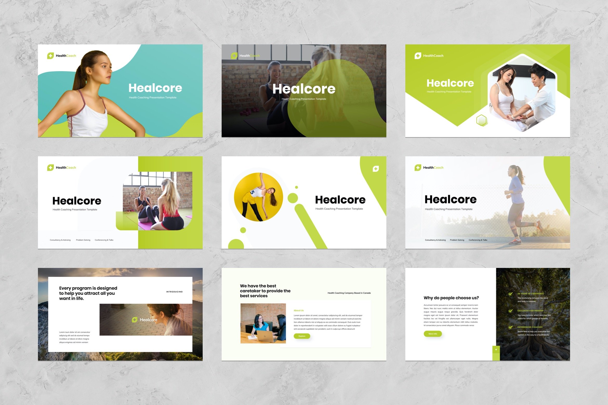 Simple and comfortable template for eco presentation.