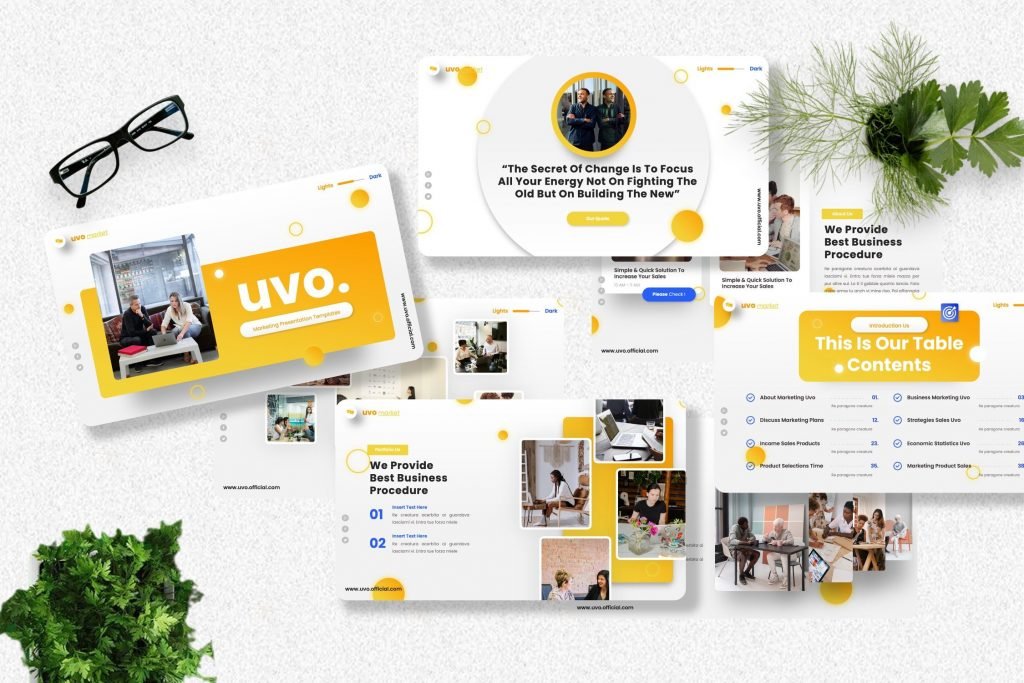 Uvo - Marketing Powerpoint Template – MasterBundles