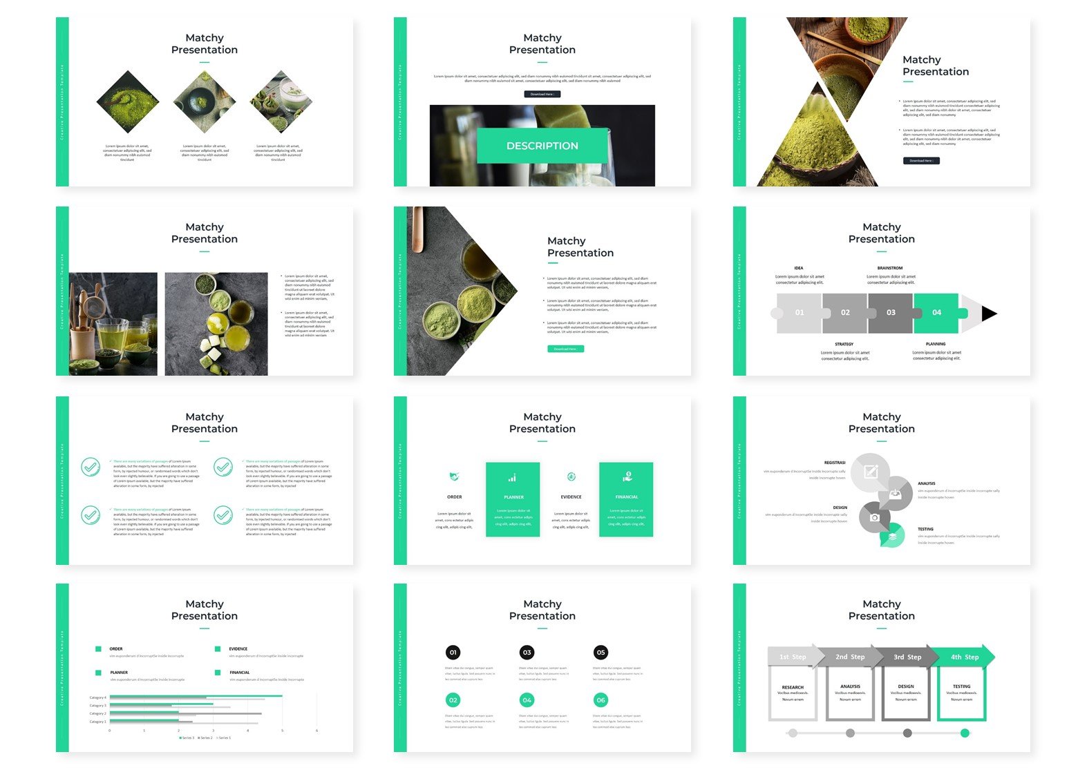 Interesting shapes and nice colors. This template will complement your presentation.